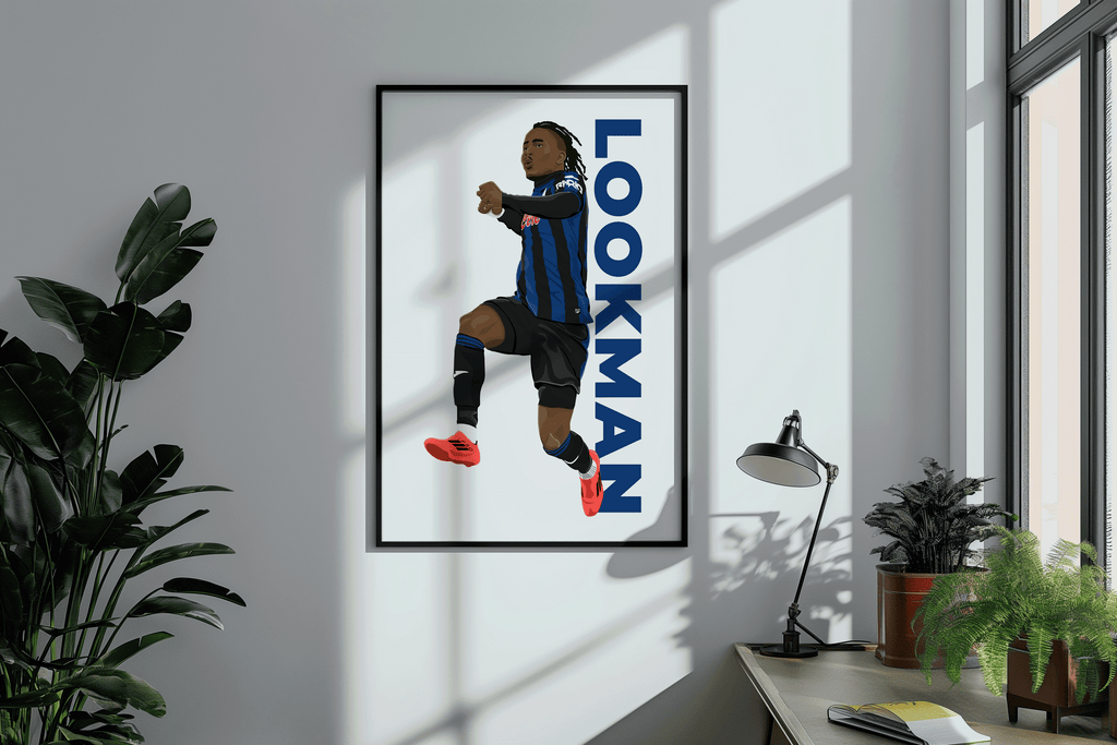 Ademola Lookman - Atalanta Seria A Poster | Hand-Drawn Illustration Print