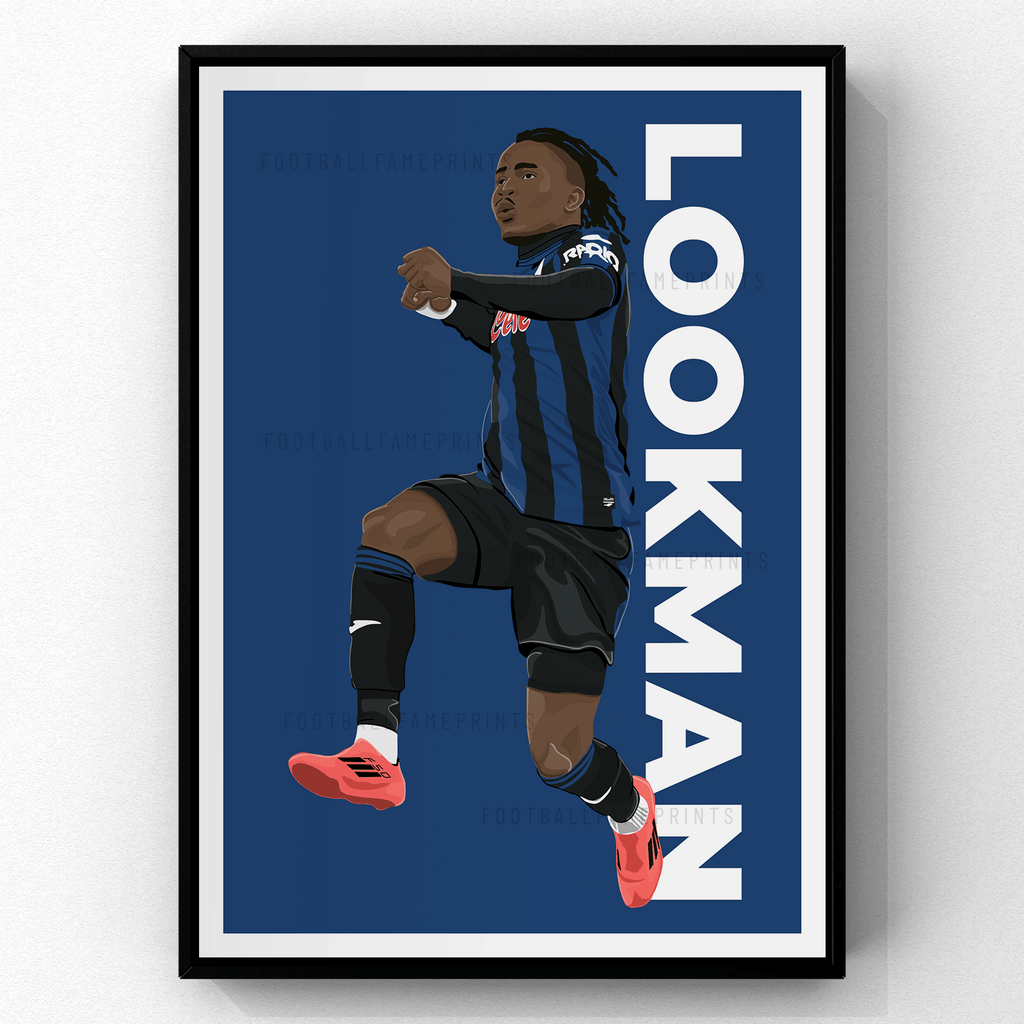 Ademola Lookman - Atalanta Seria A Poster | Hand-Drawn Illustration Print