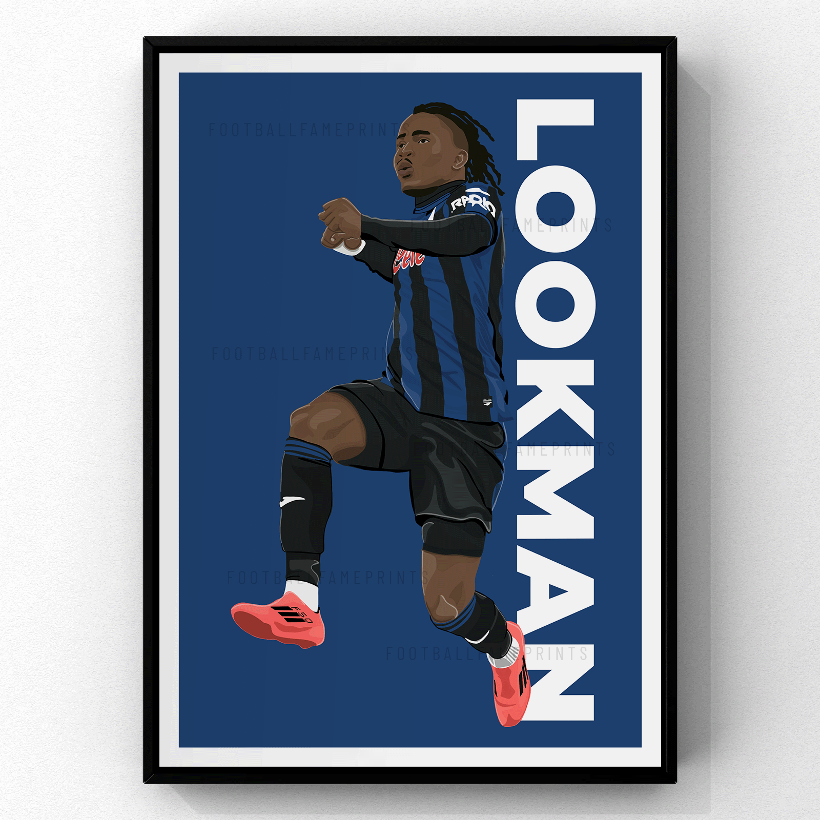 Ademola Lookman - Atalanta Seria A Poster | Hand-Drawn Illustration Print
