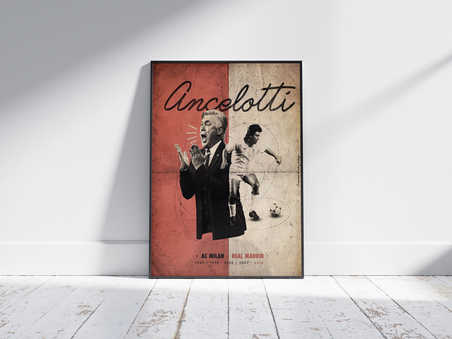 Carlo Ancelotti Retro Poster