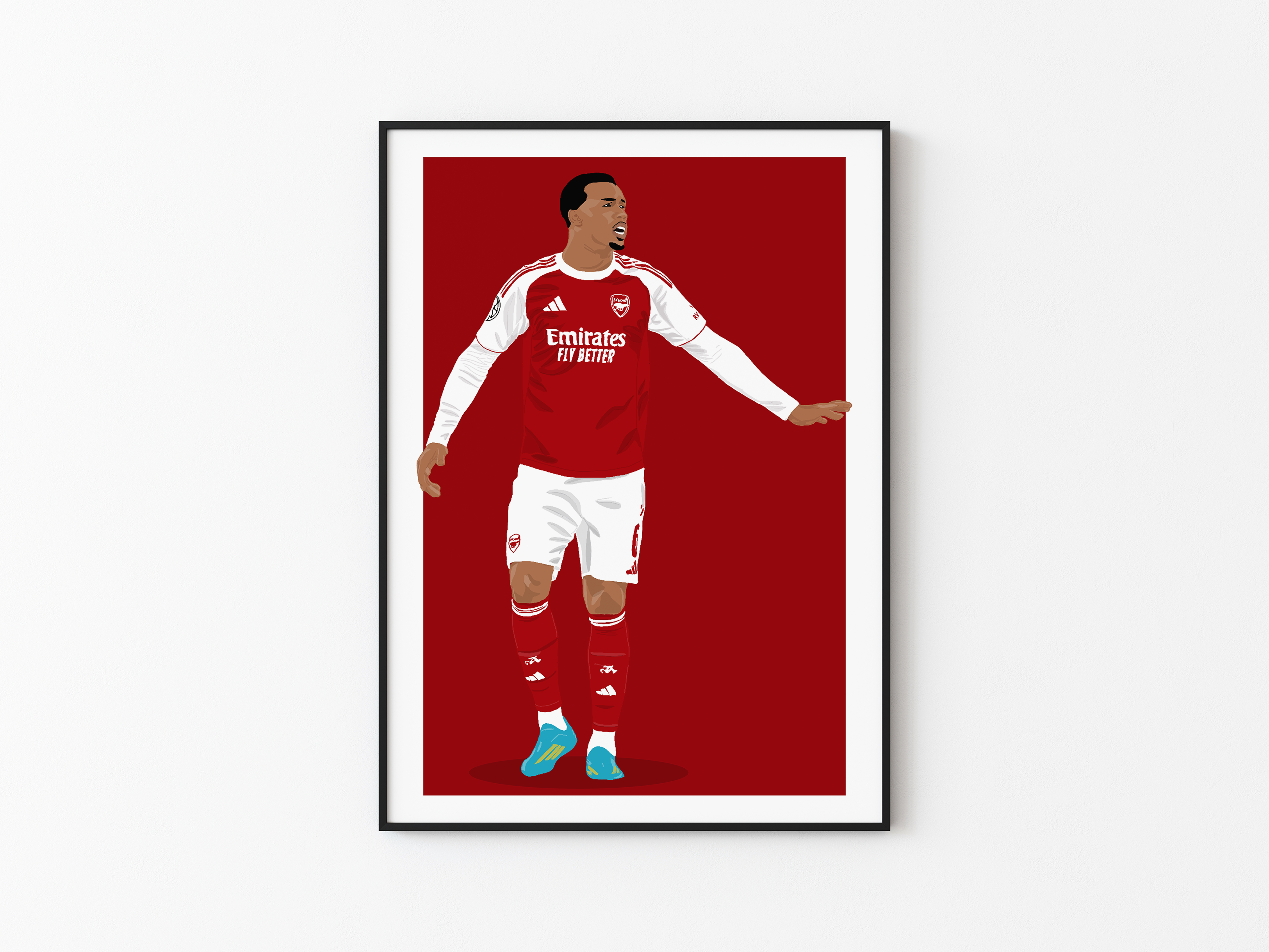 Gabriel  Magalhães - Arsenal Illustration Poster