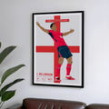 Jude Bellingham England Poster | Hand-Drawn Illustration | World Cup Football Art