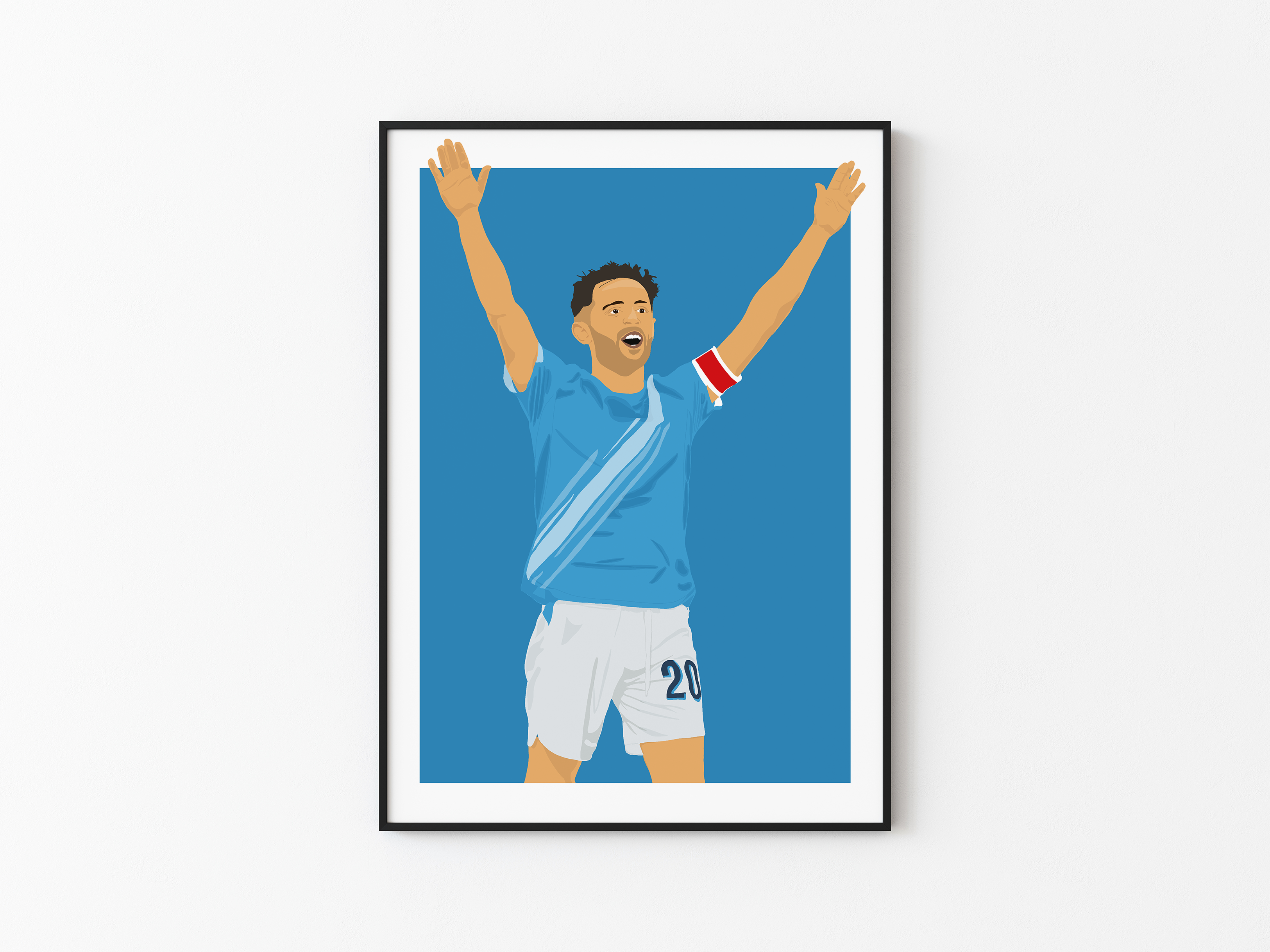 Bernardo Silva - Manchester City Illustration Poster