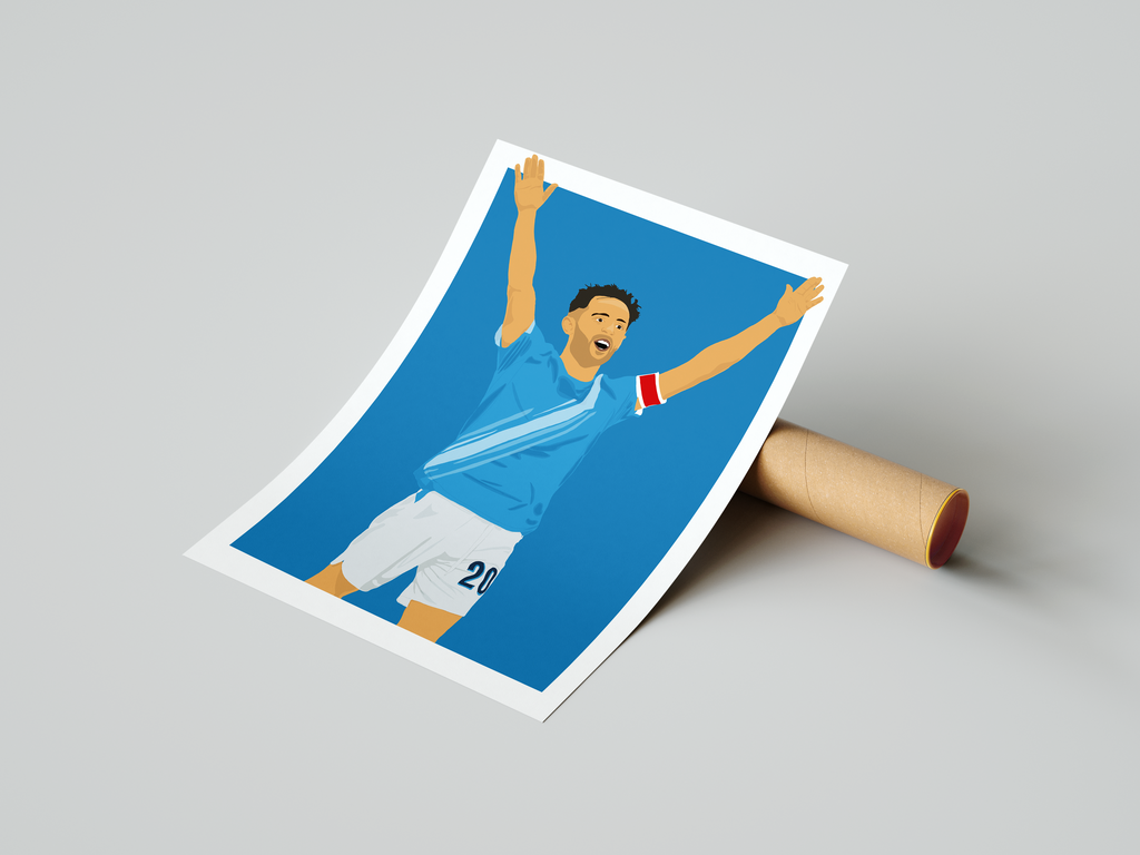 Bernardo Silva - Manchester City Illustration Poster
