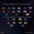 Football Wallpaper Bundle – 25 Painted Wallpapers for MacBook & PC | Messi, CR7, Neymar, Yamal & Icons