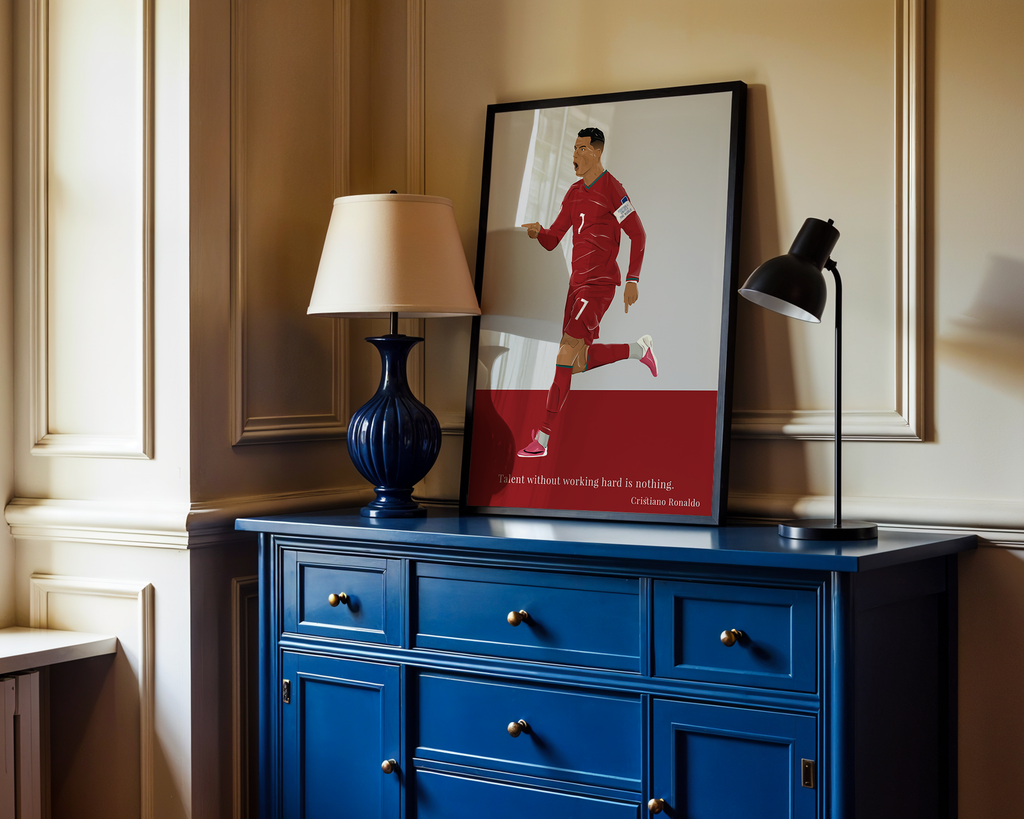 Cristiano Ronaldo Portugal | Quote Poster | Hand-Drawn Illustration