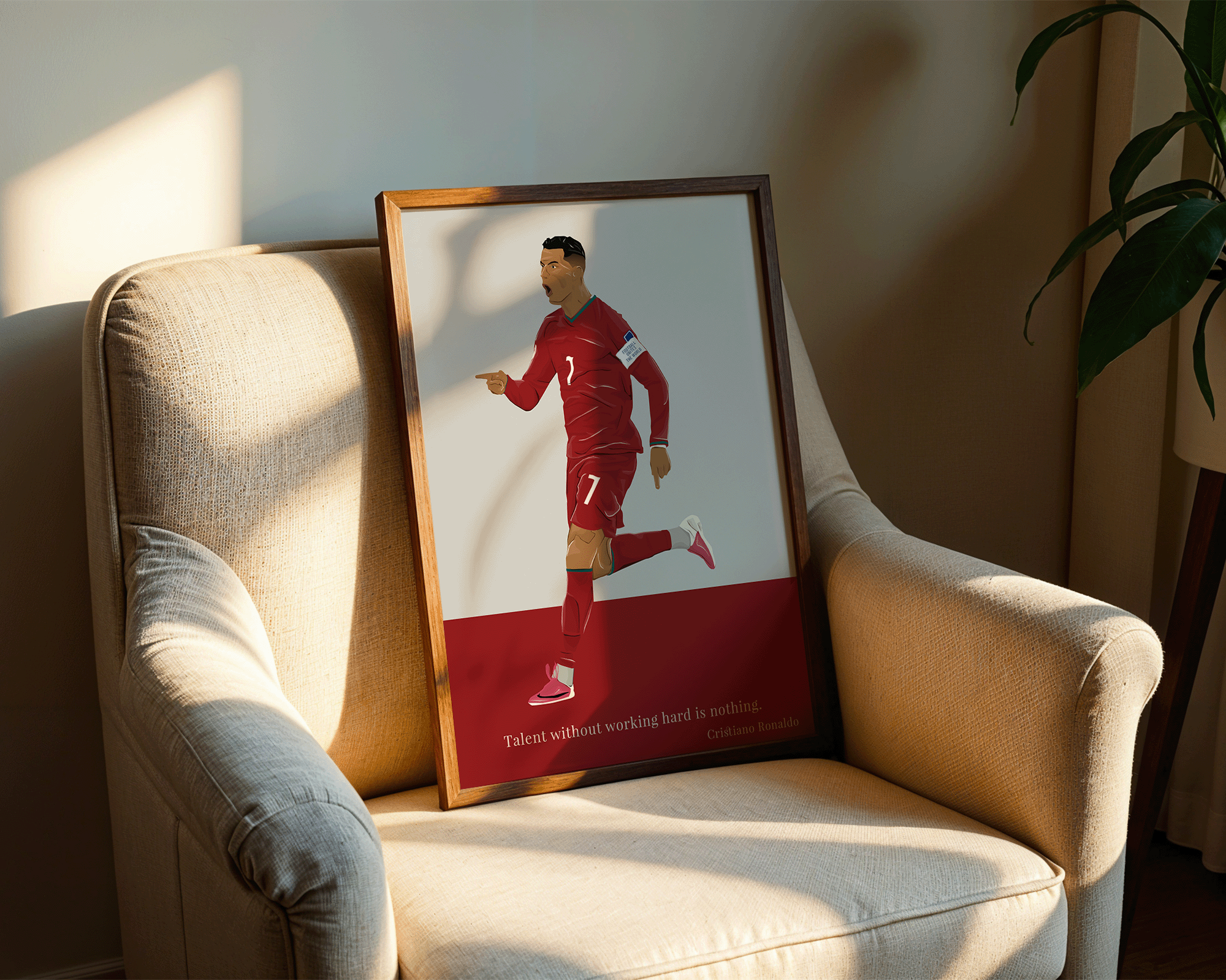 Cristiano Ronaldo Portugal | Quote Poster | Hand-Drawn Illustration