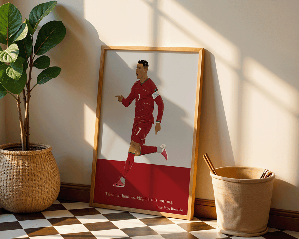 Cristiano Ronaldo Portugal | Quote Poster | Hand-Drawn Illustration