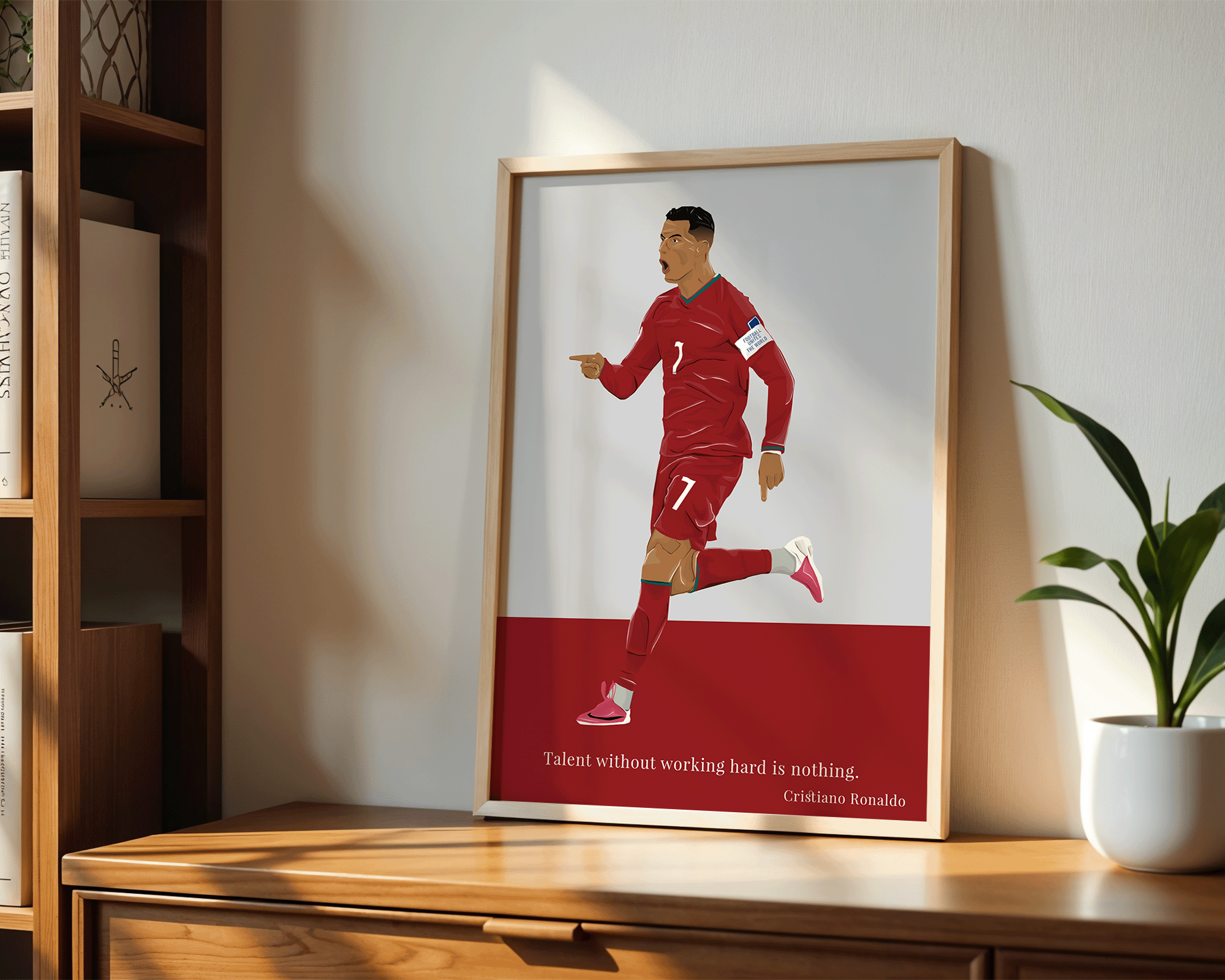Cristiano Ronaldo Portugal | Quote Poster | Hand-Drawn Illustration