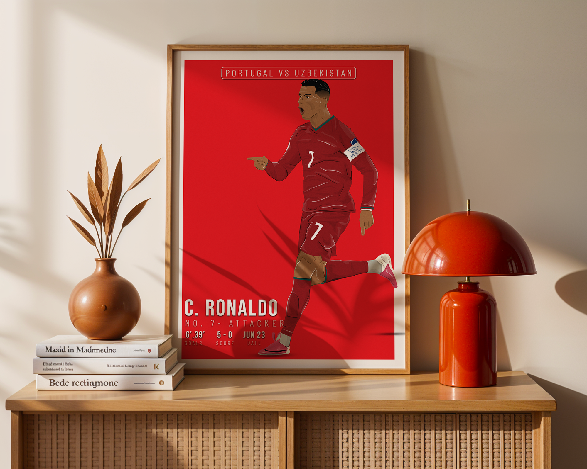 Cristiano Ronaldo Portugal Poster | Hand-Drawn Illustration | World Cup Football Art