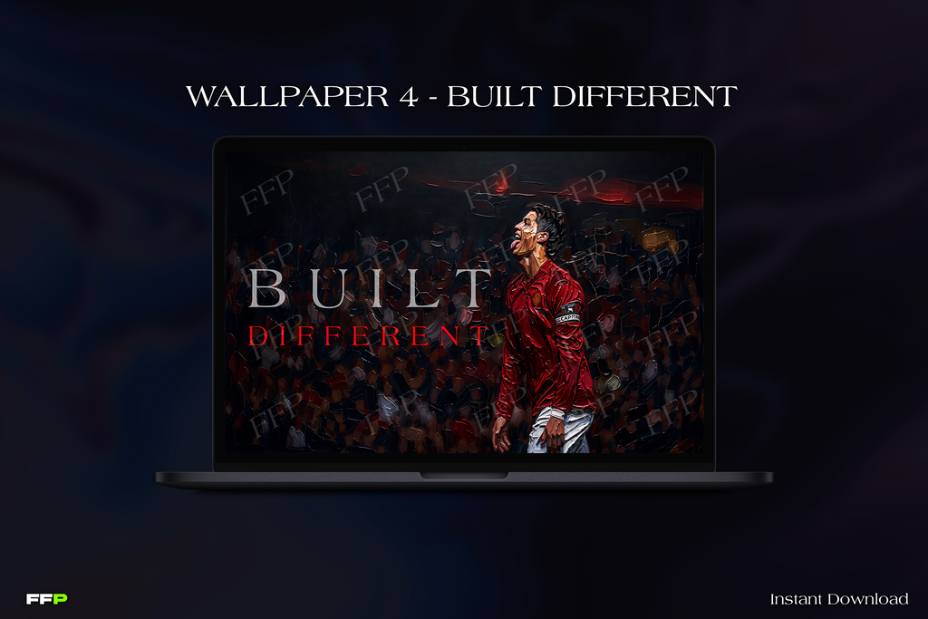 CR7 Desktop Wallpaper Pack – 5 Painted Wallpapers for MacBook & PC | Digital Download