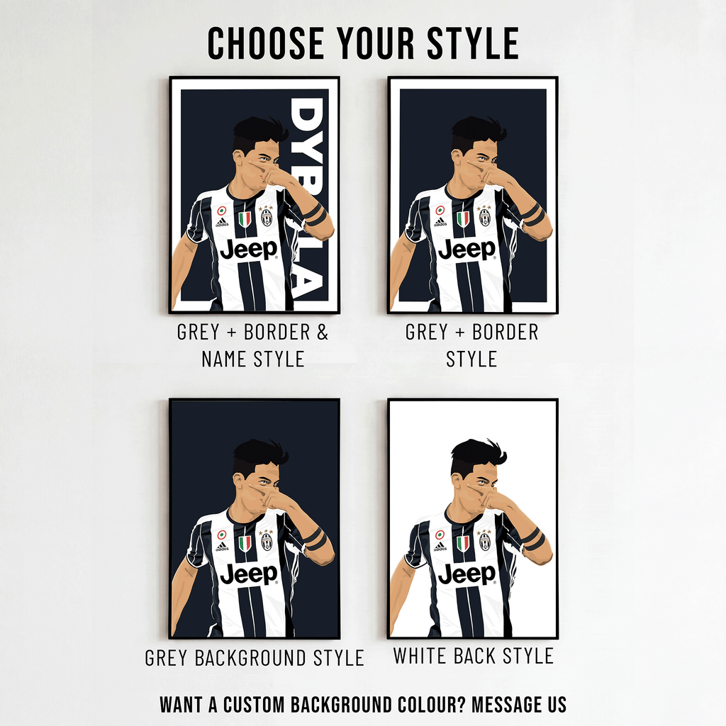 Paulo Dybala - Juventus Fc Poster | Hand-Drawn Illustration Print