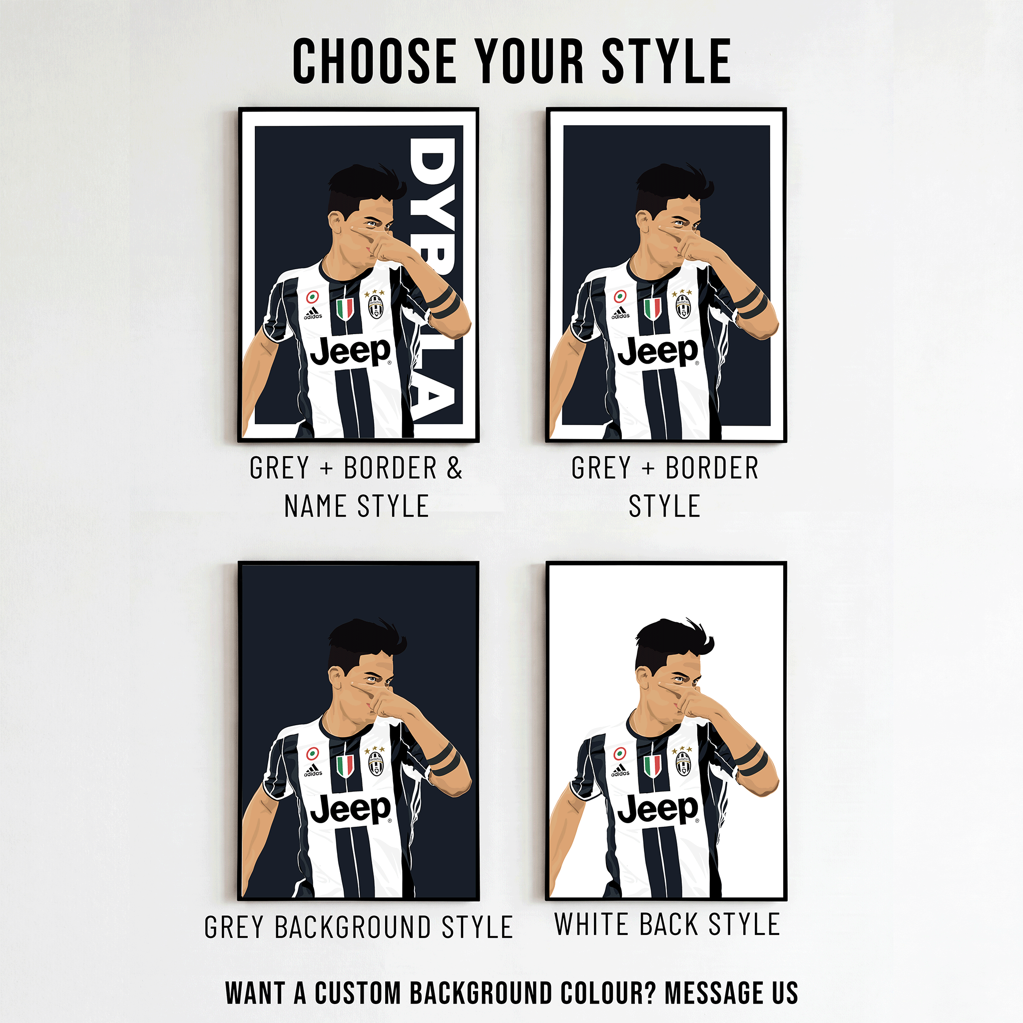 Paulo Dybala - Juventus Fc Poster | Hand-Drawn Illustration Print