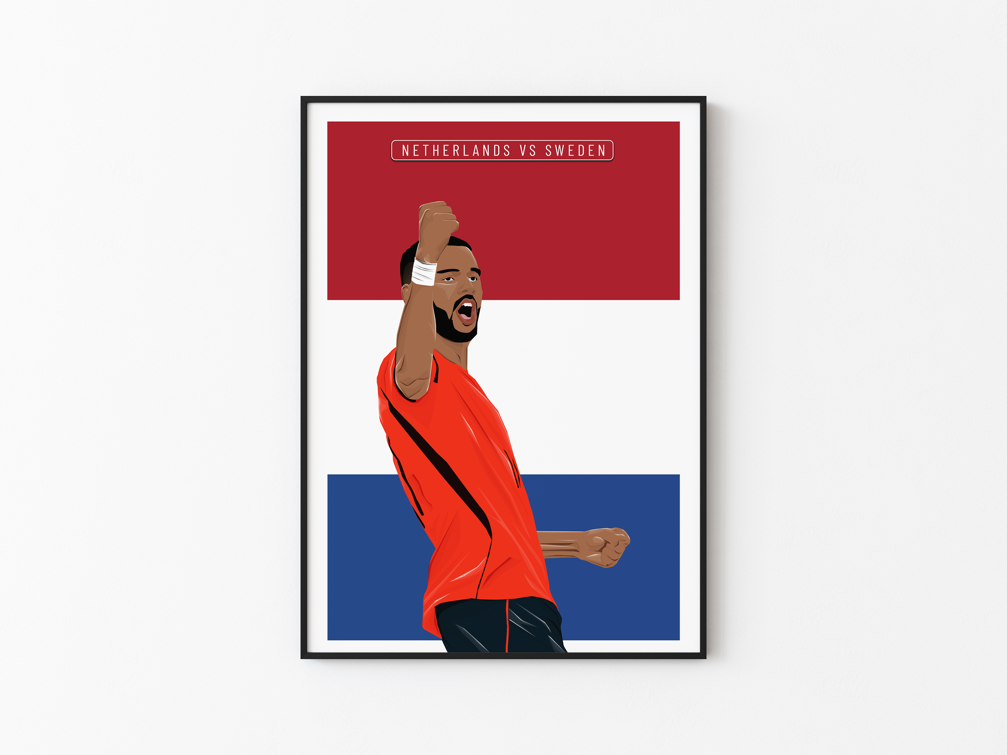 Cody Gakpo Netherlands Poster | Hand-Drawn Illustration | World Cup Football Art