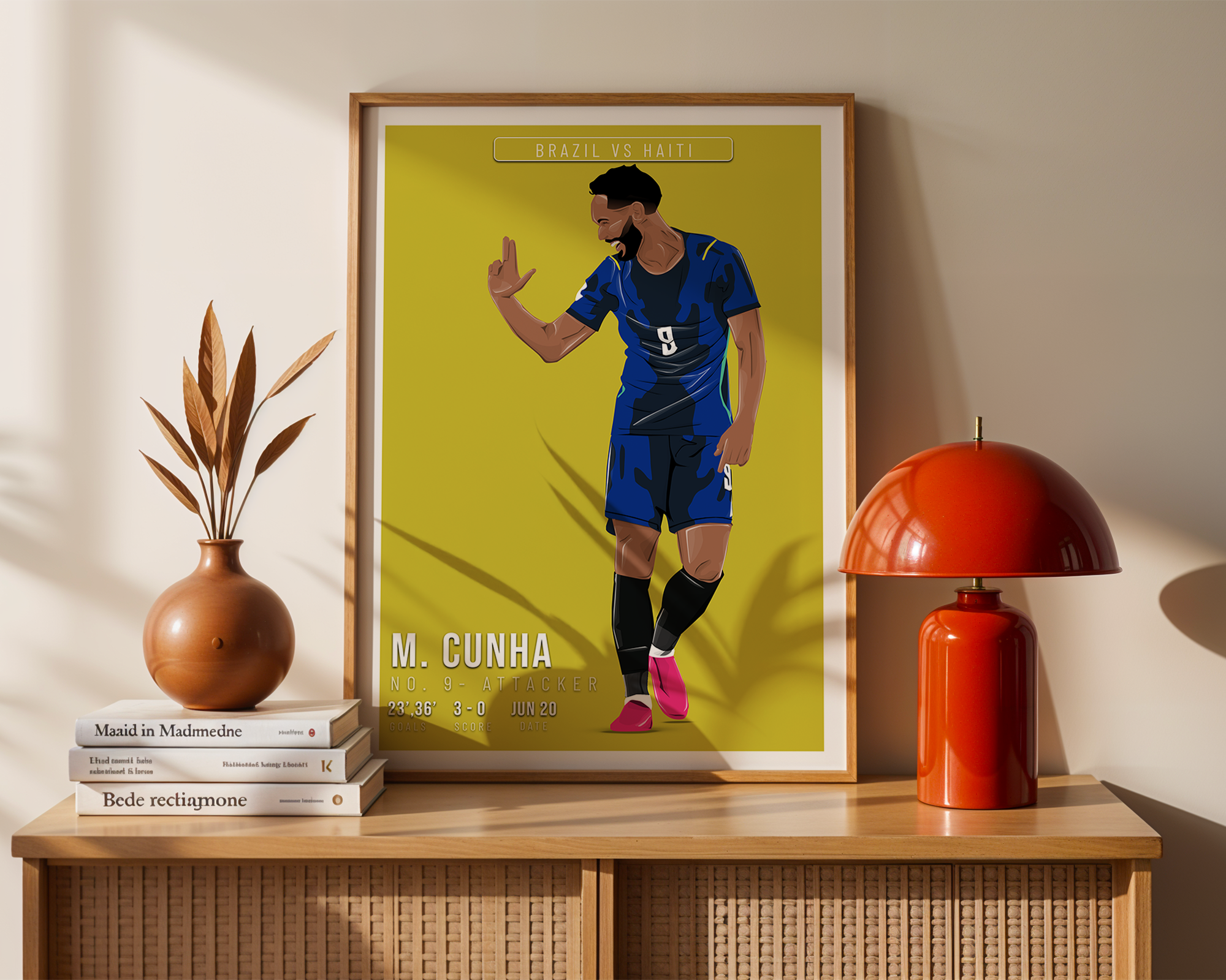 Matheus Cunha Brazil Poster | Hand-Drawn Illustration | World Cup Football Art