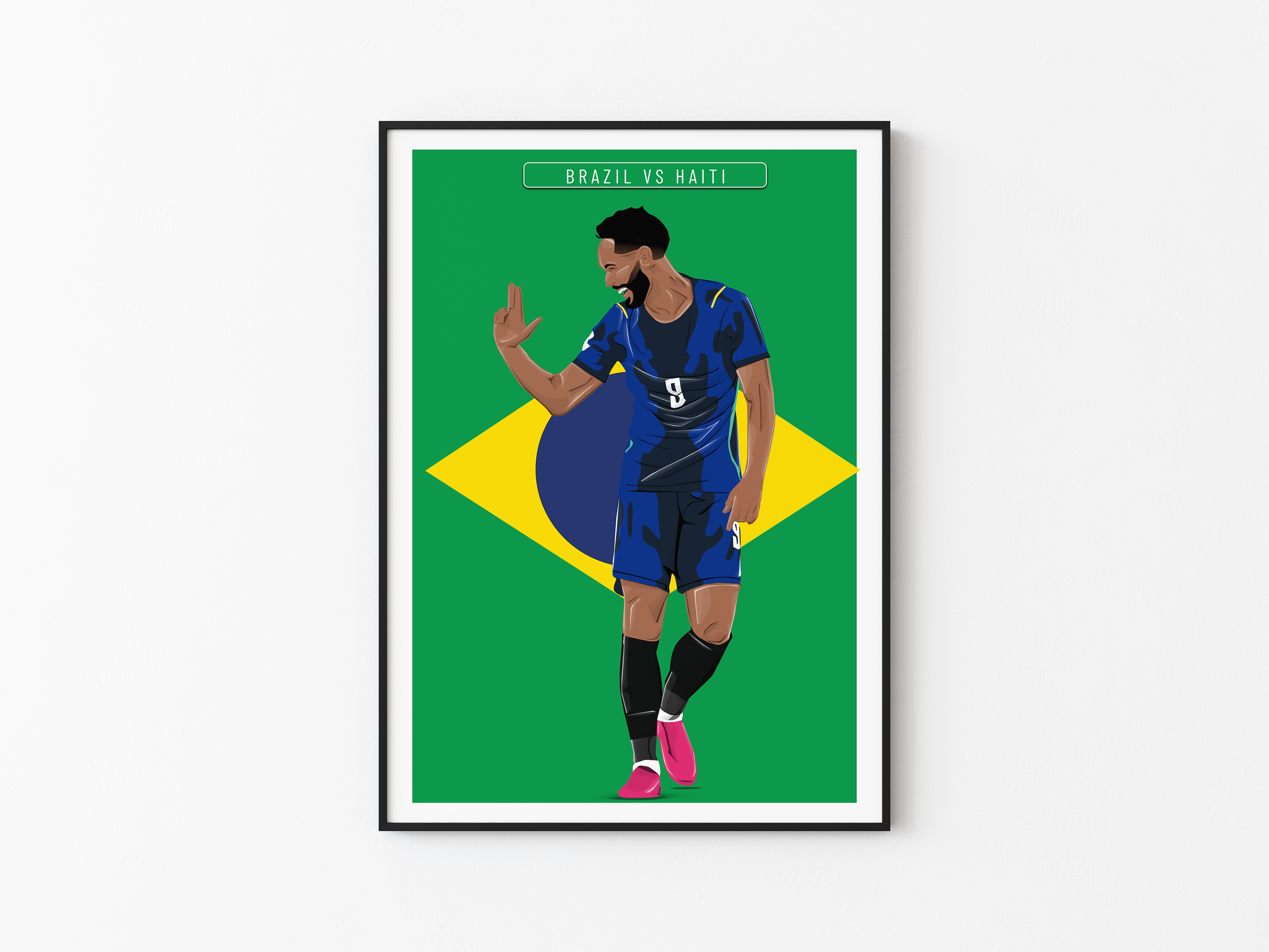 Matheus Cunha Brazil Poster | Hand-Drawn Illustration | World Cup Football Art
