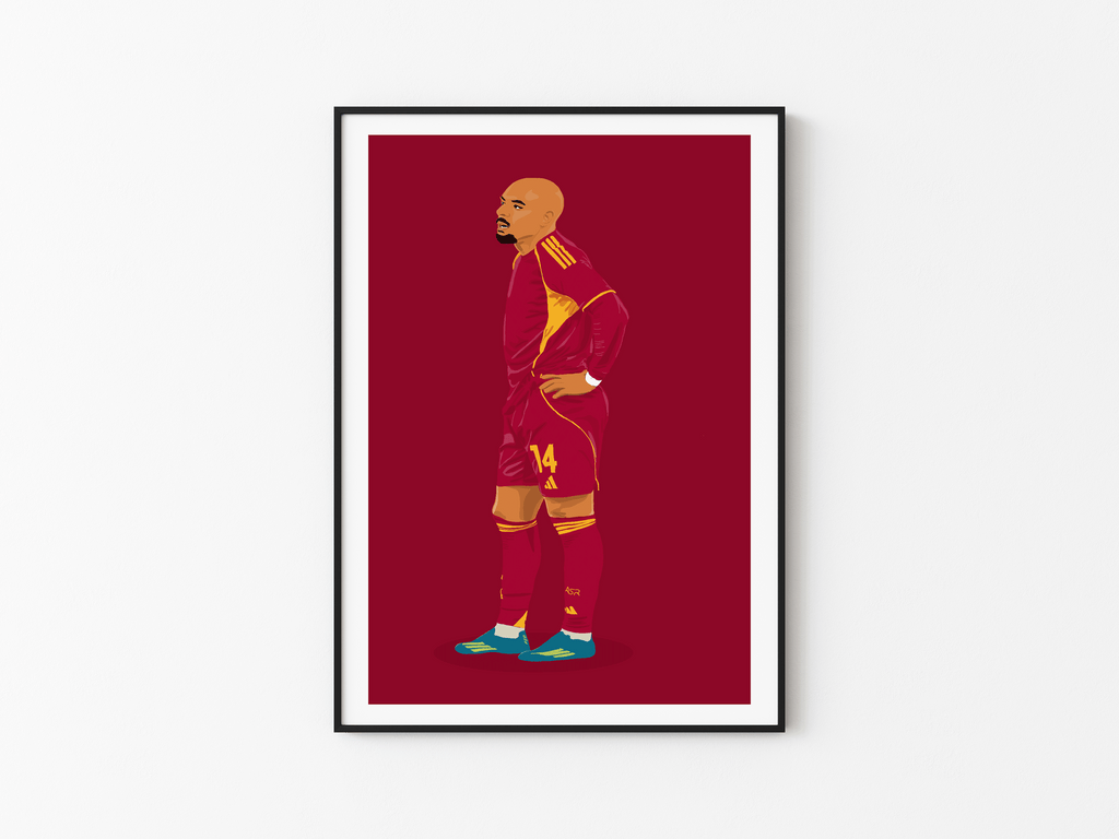 Donyell Malen - AS Roma Illustration Poster