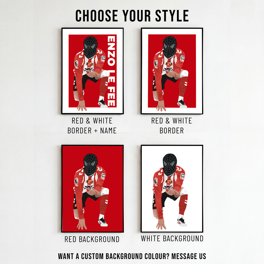 Enzo Le Fee | Sunderland Mask Celebration  | Hand-Drawn Illustration Print