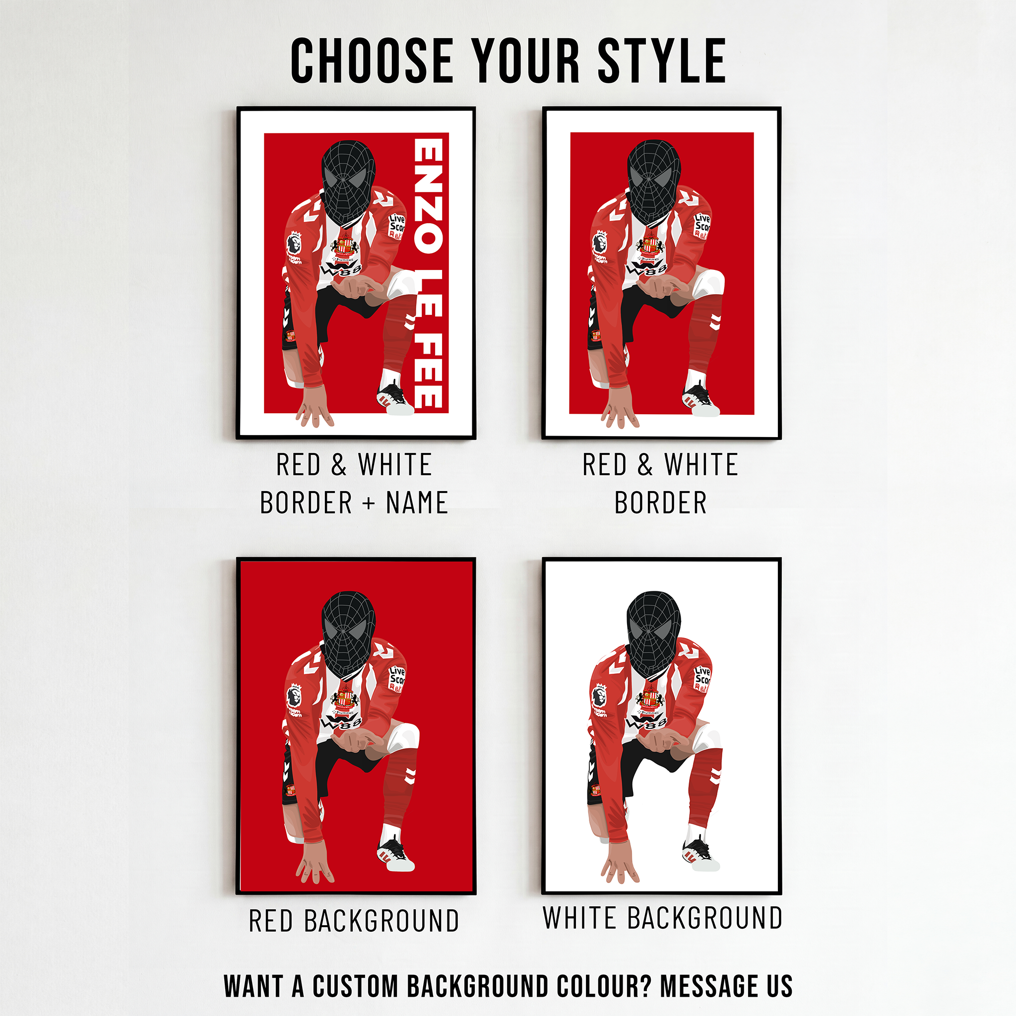 Enzo Le Fee | Sunderland Mask Celebration  | Hand-Drawn Illustration Print