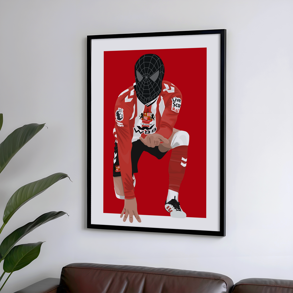 Enzo Le Fee | Sunderland Mask Celebration  | Hand-Drawn Illustration Print