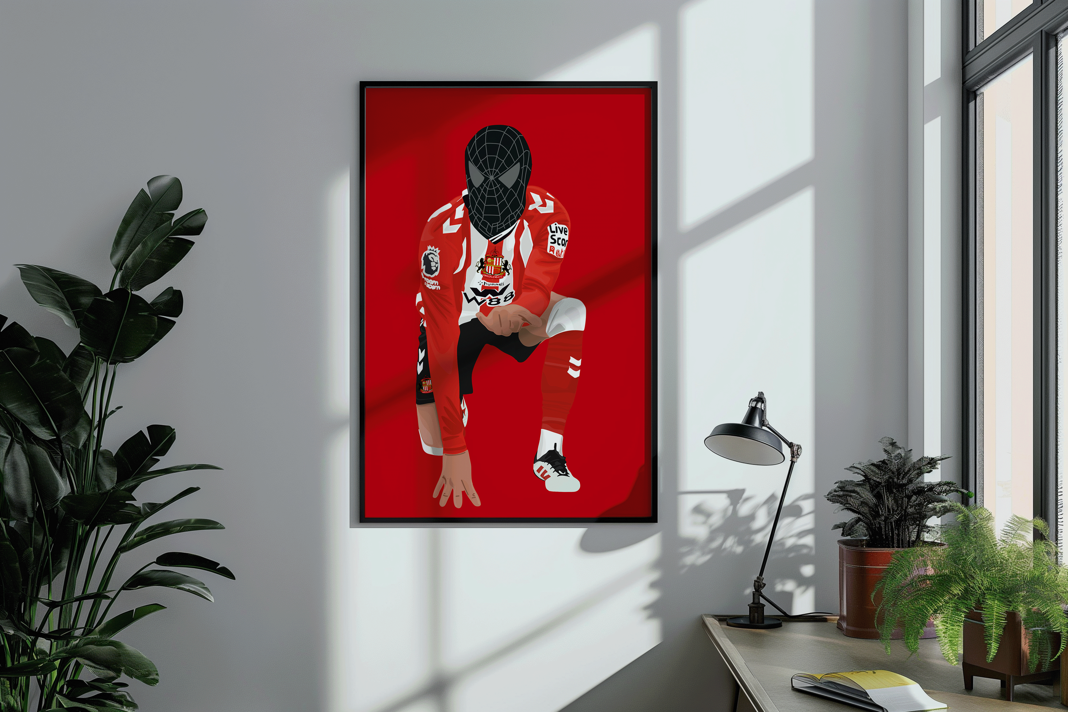 Enzo Le Fee | Sunderland Mask Celebration  | Hand-Drawn Illustration Print