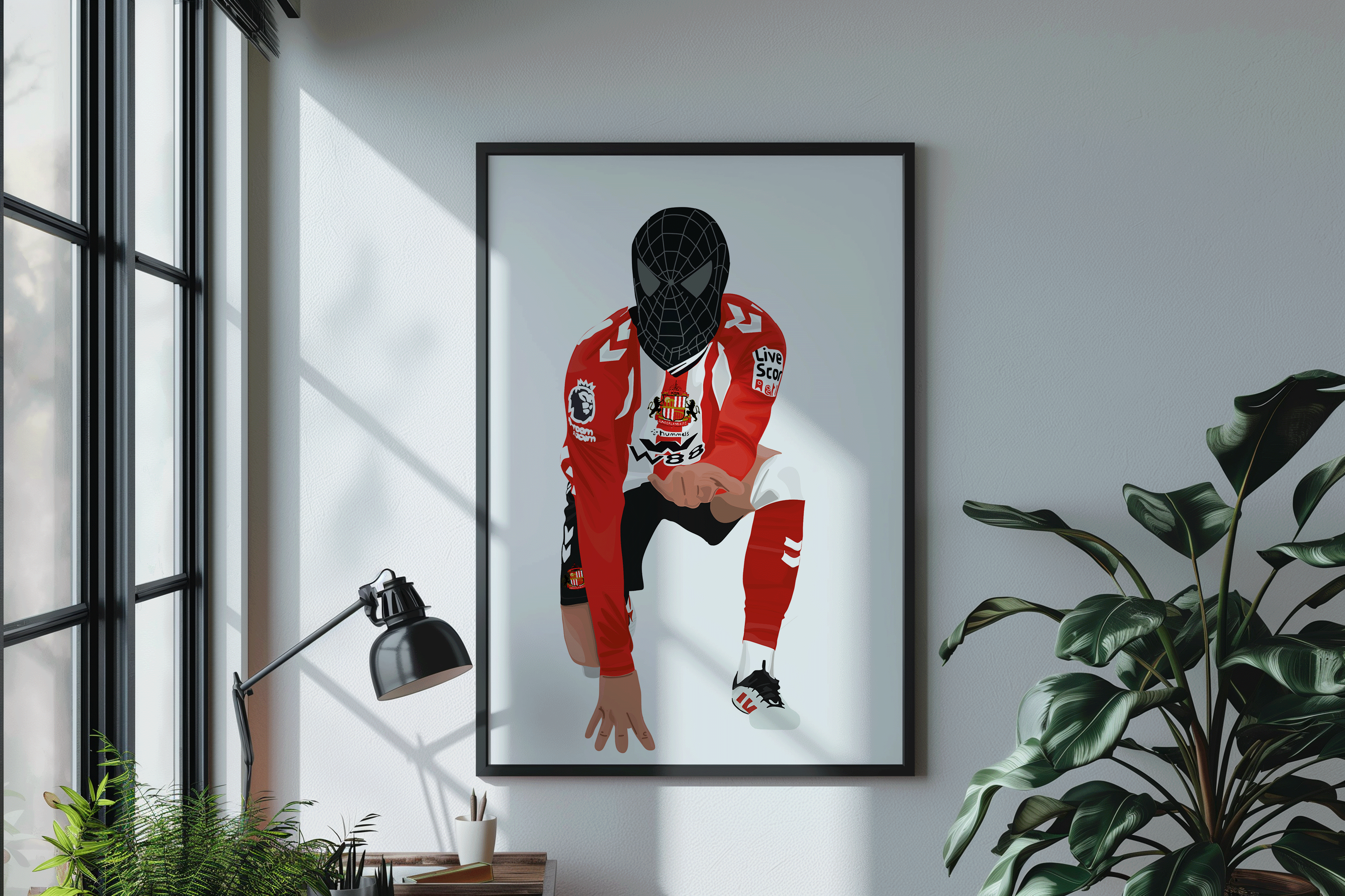 Enzo Le Fee | Sunderland Mask Celebration  | Hand-Drawn Illustration Print