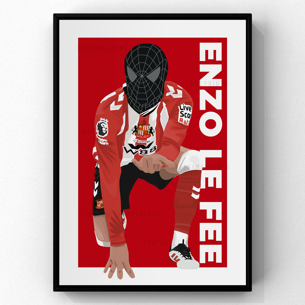 Enzo Le Fee | Sunderland Mask Celebration  | Hand-Drawn Illustration Print