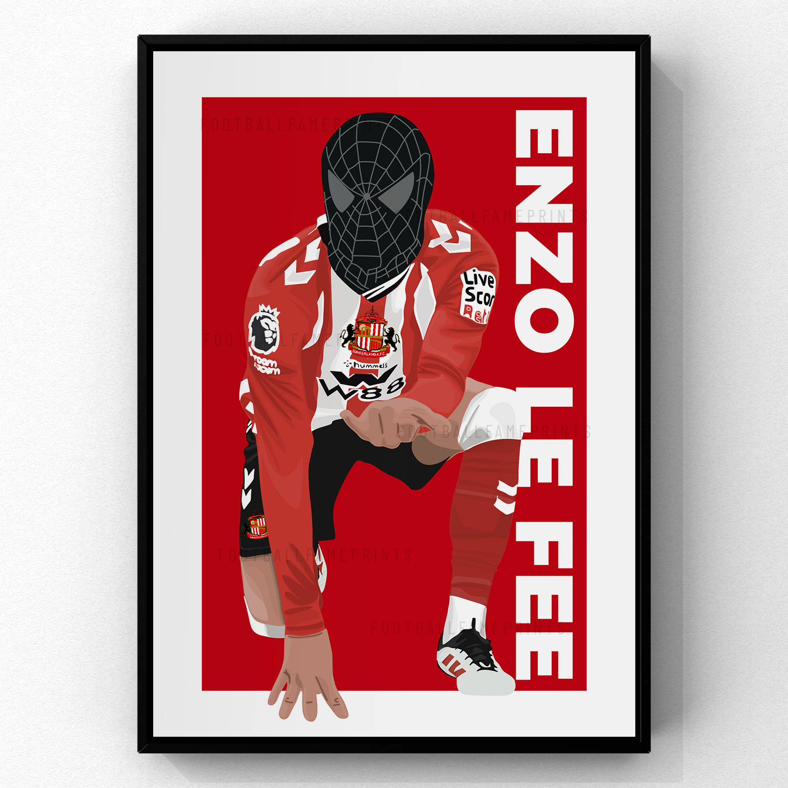 Enzo Le Fee | Sunderland Mask Celebration  | Hand-Drawn Illustration Print