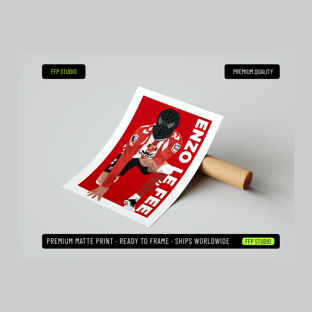 Enzo Le Fee | Sunderland Mask Celebration  | Hand-Drawn Illustration Print