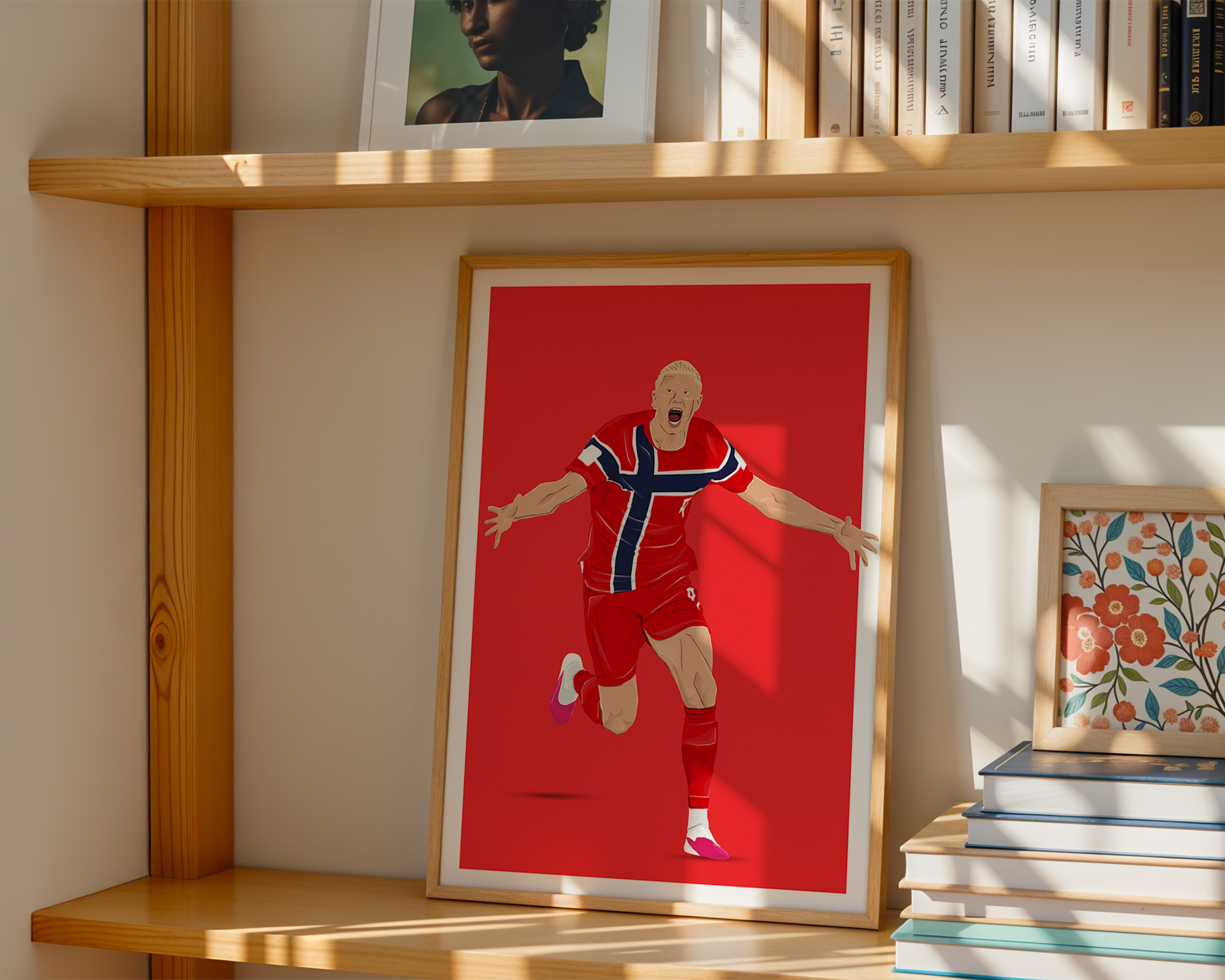 Erling Haaland Norway Poster | Hand-Drawn Illustration | World Cup Football Art