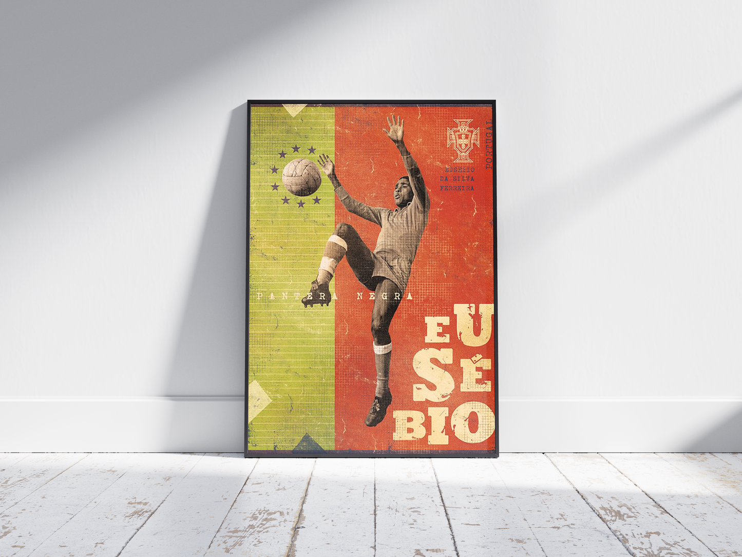 Eusebio Retro Poster
