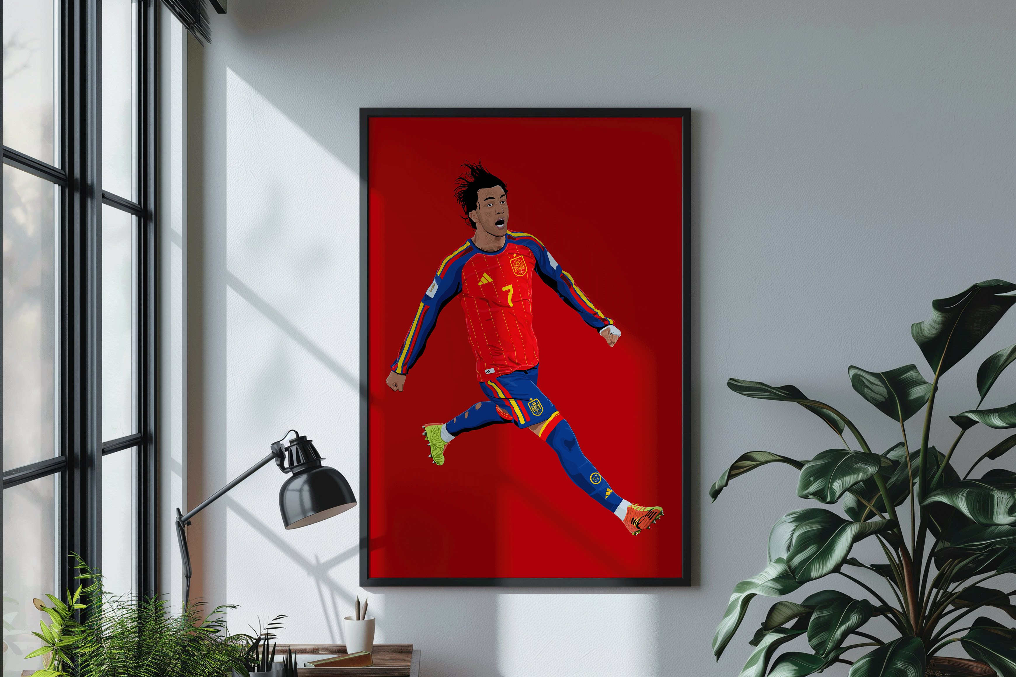 Ferran Torres- World Cup Winning Goal Poster | Hand-Drawn Illustration Print