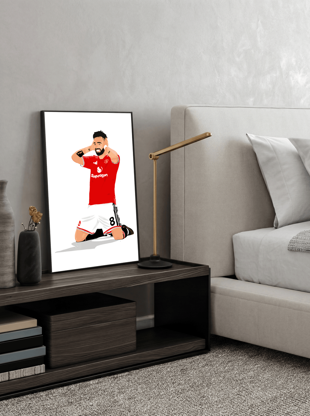 Bruno Fernandes - Manchester United Illustration Poster