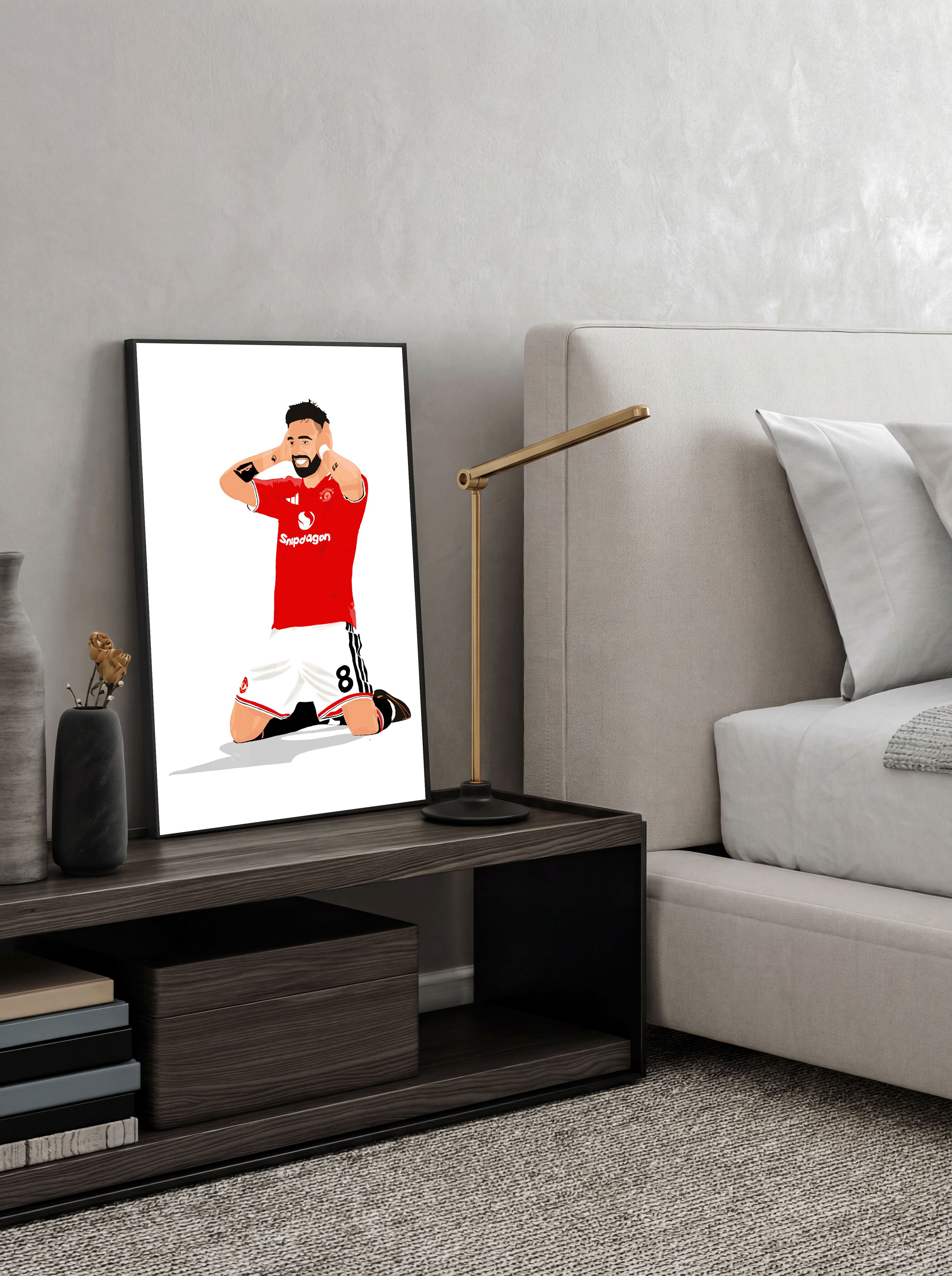 Bruno Fernandes - Manchester United Illustration Poster