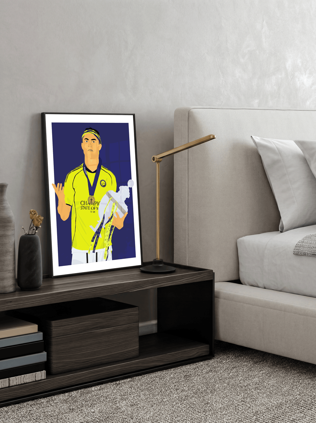 Cristiano Ronaldo AL Nassr - Trophy Illustration Poster