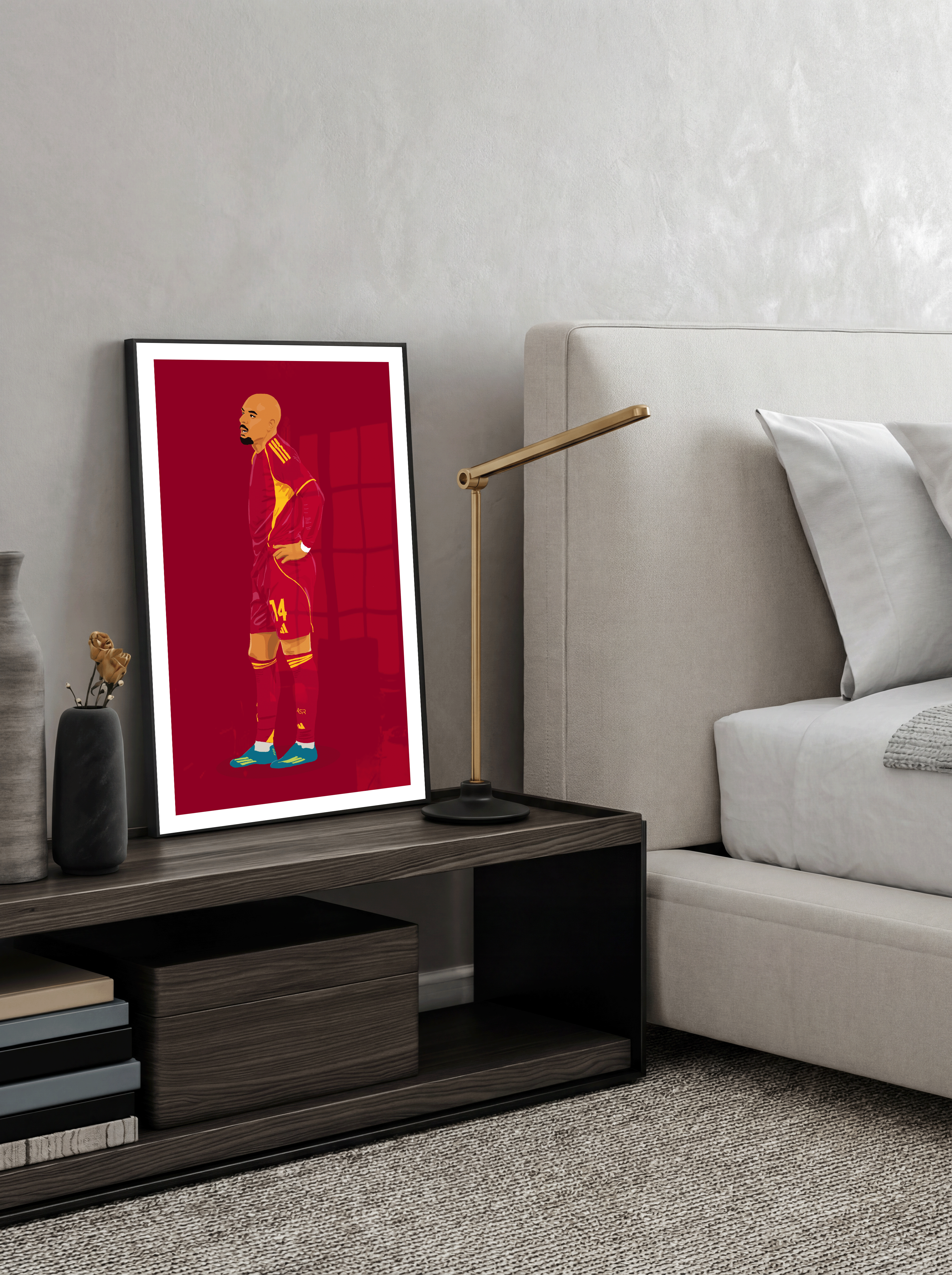 Donyell Malen - AS Roma Illustration Poster