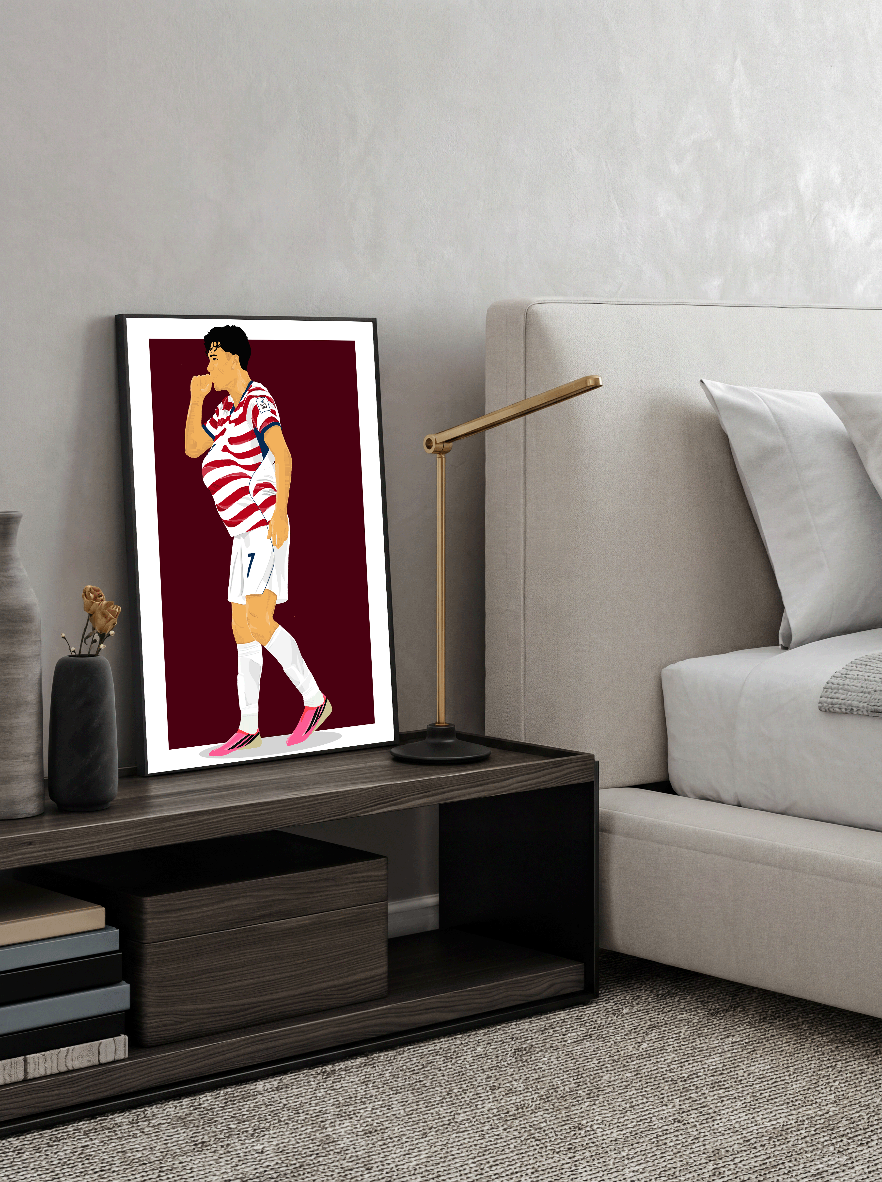 Gio Reyna - USA World Cup Illustration Poster