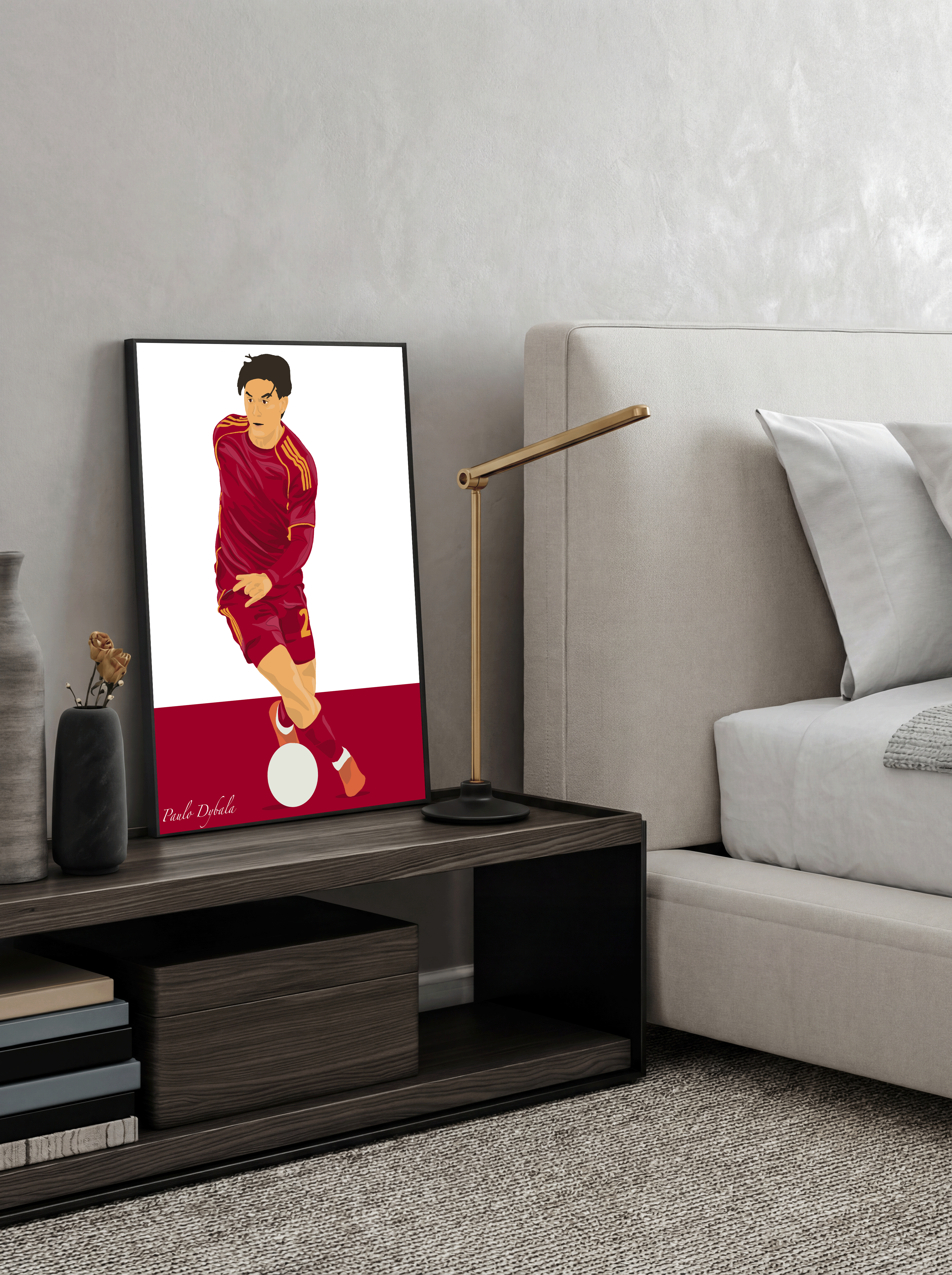 Paulo Dybala - As Roma Illustration Poster