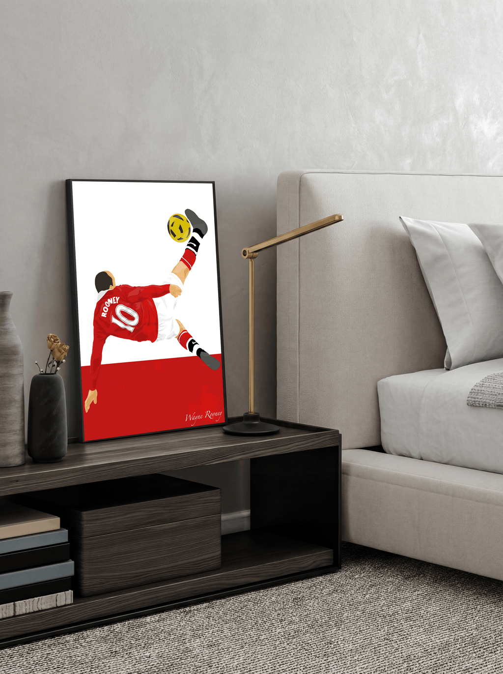 Wayne Rooney Bicycle Kick Goal - Manchester United Illustration Poster