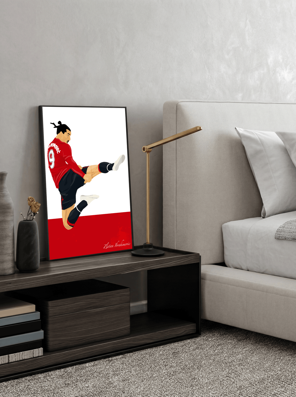 Zlatan Ibrahimovic - Manchester United Illustration Poster