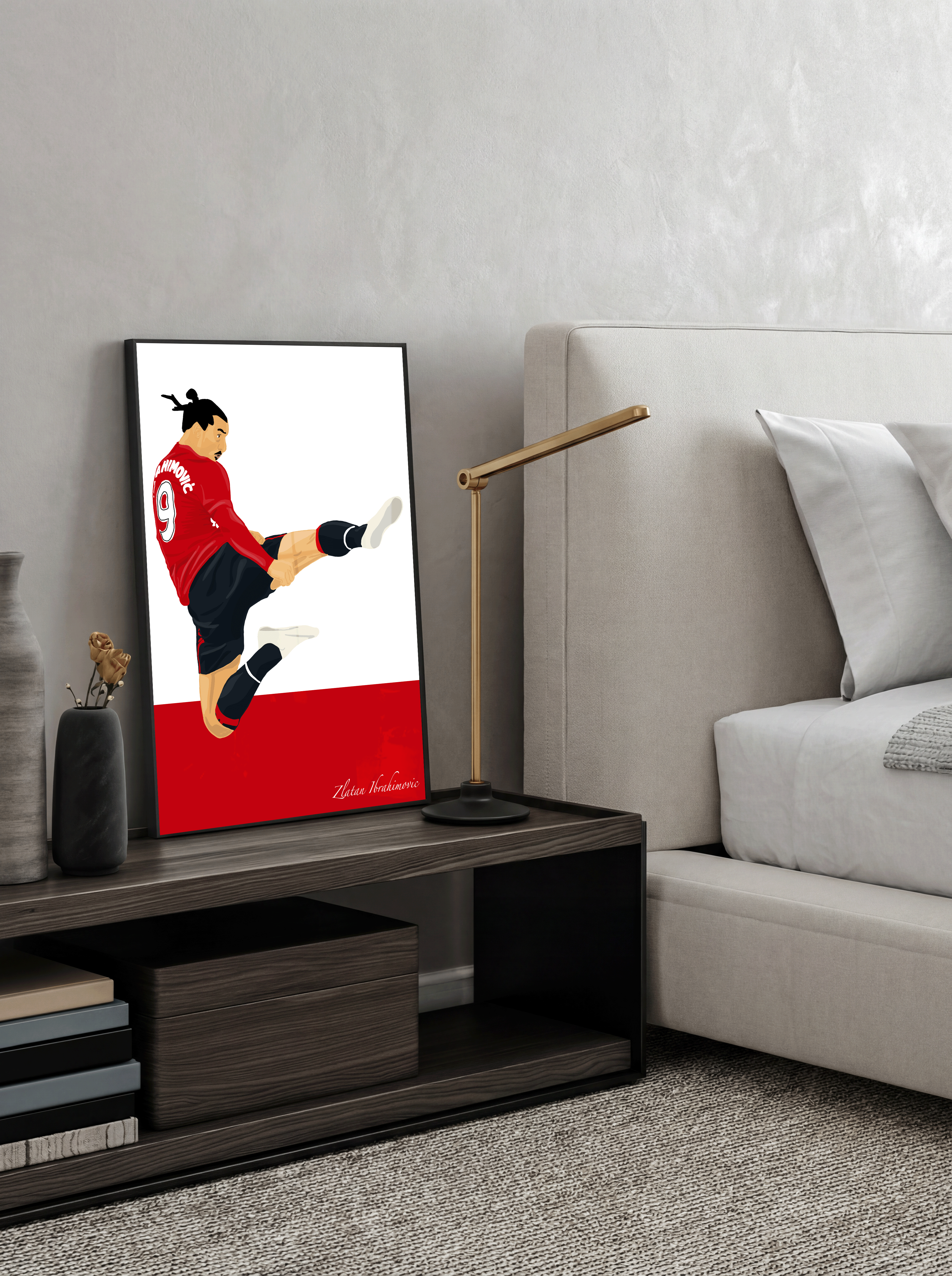Zlatan Ibrahimovic - Manchester United Illustration Poster