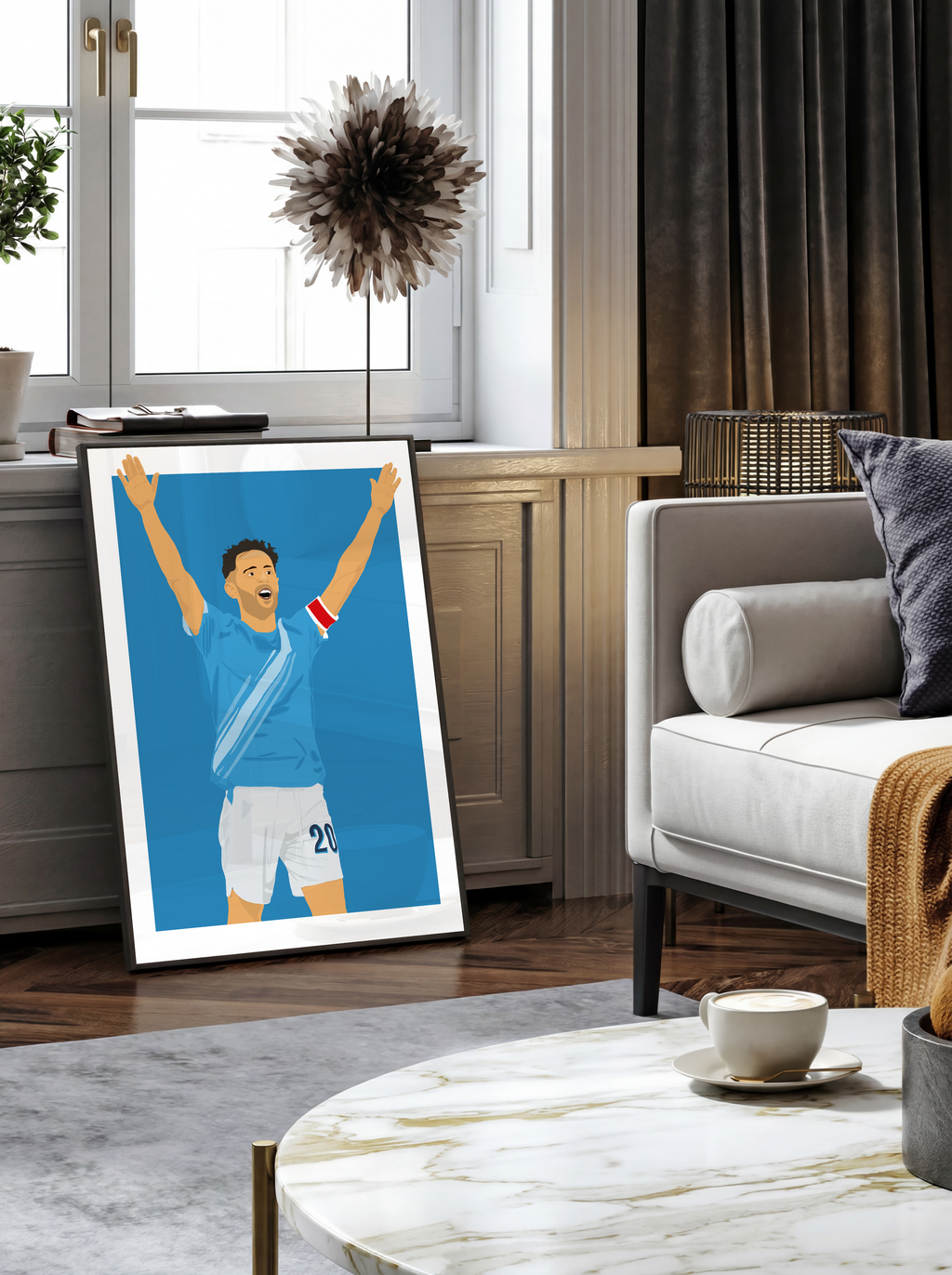 Bernardo Silva - Manchester City Illustration Poster