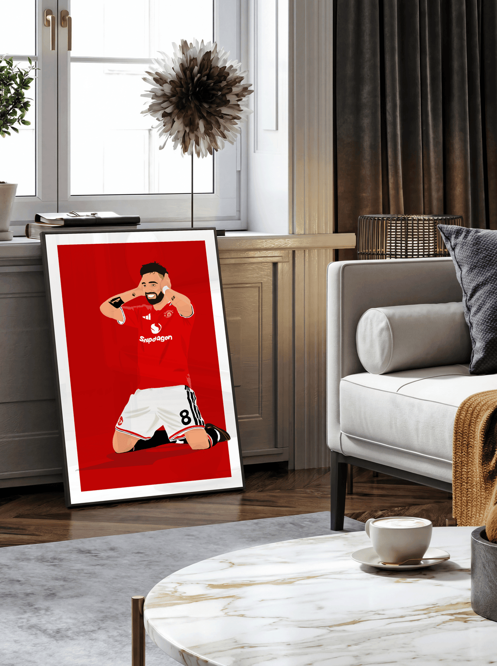 Bruno Fernandes - Manchester United Illustration Poster