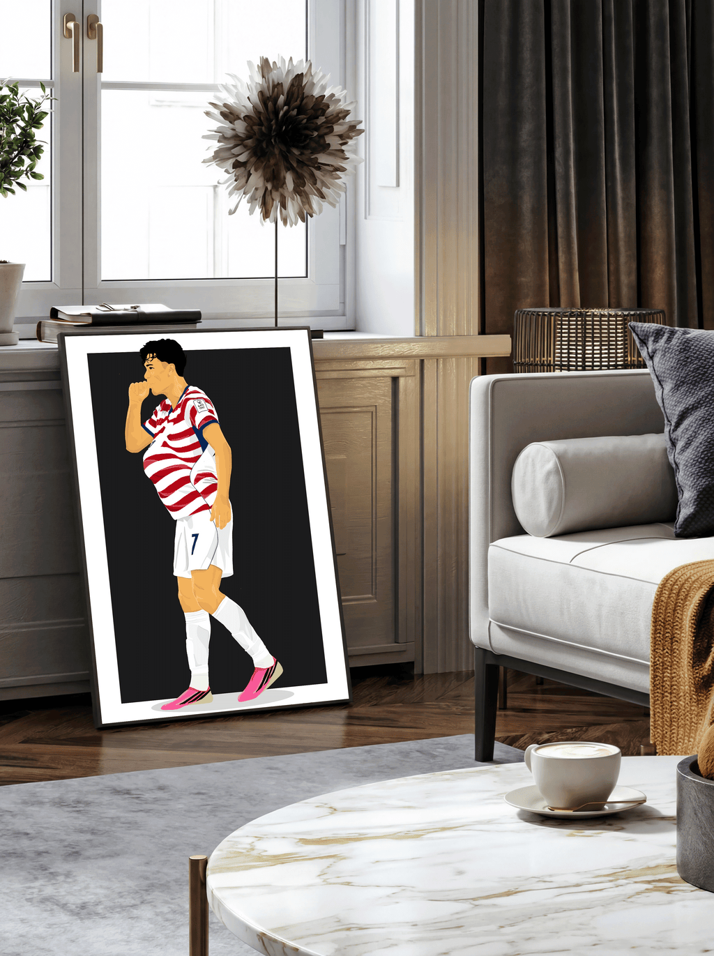 Gio Reyna - USA World Cup Illustration Poster