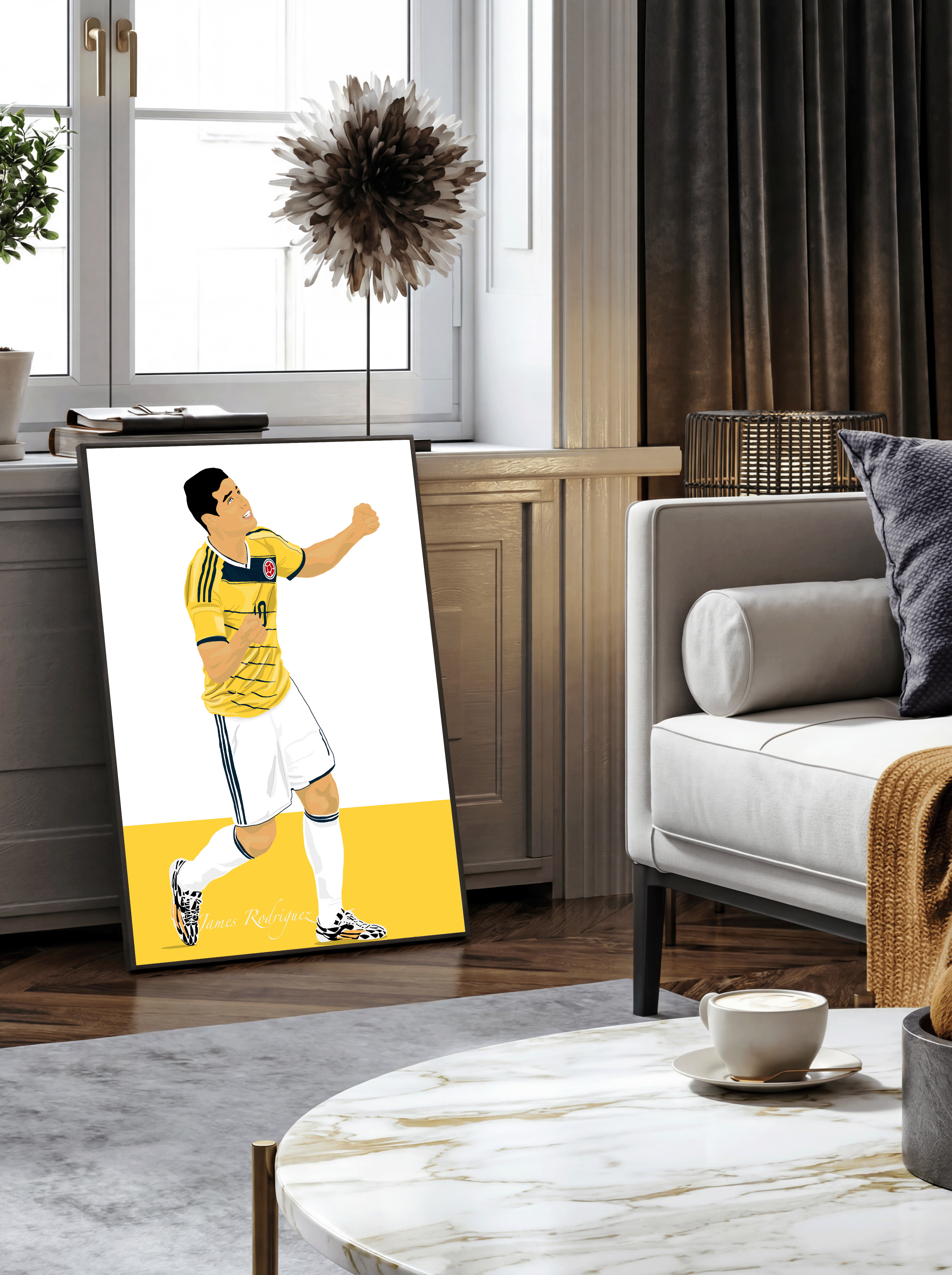 James Rodriguez - Colombia Illustration Poster