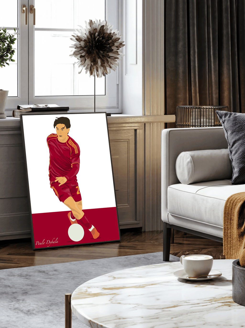 Paulo Dybala - As Roma Illustration Poster