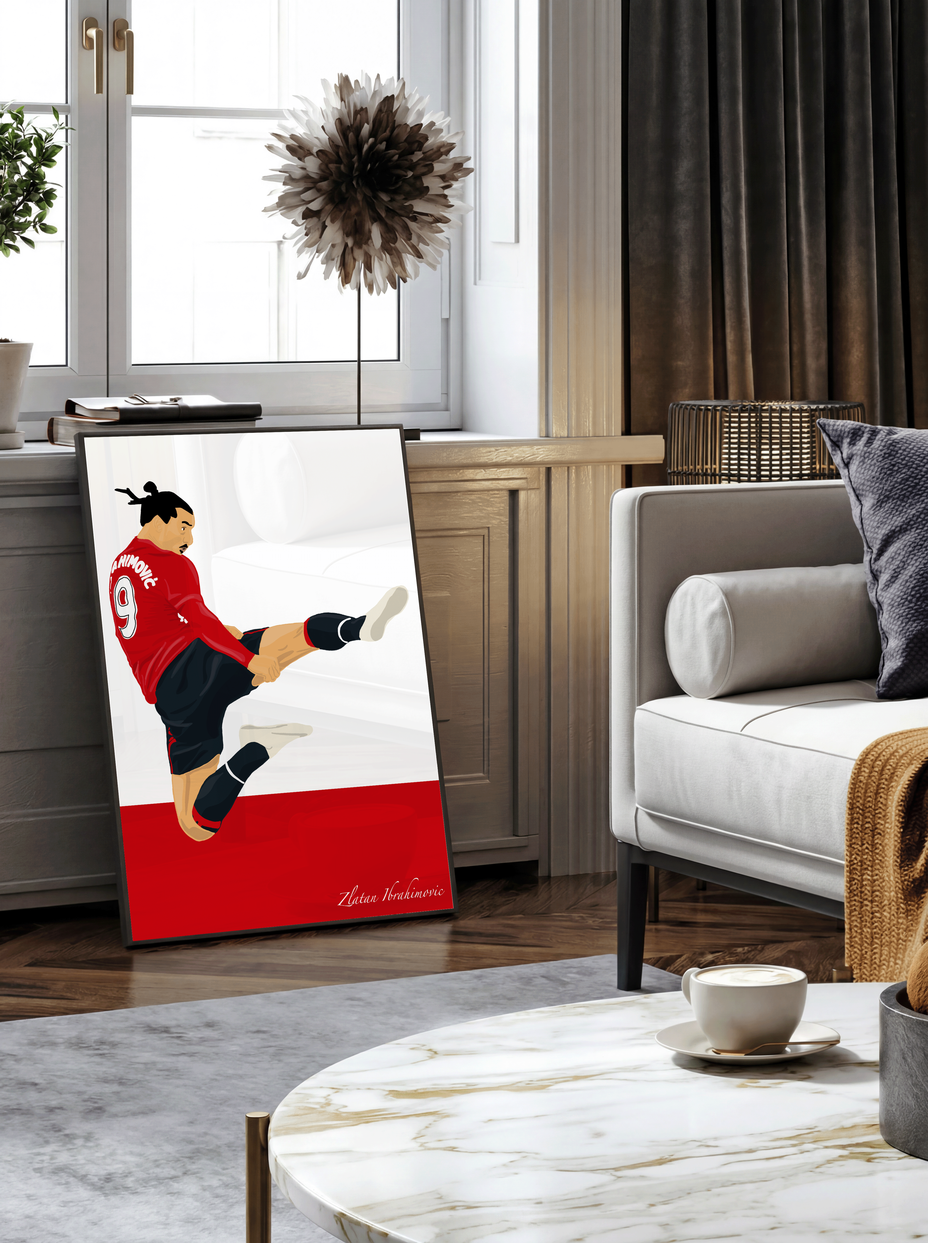 Zlatan Ibrahimovic - Manchester United Illustration Poster