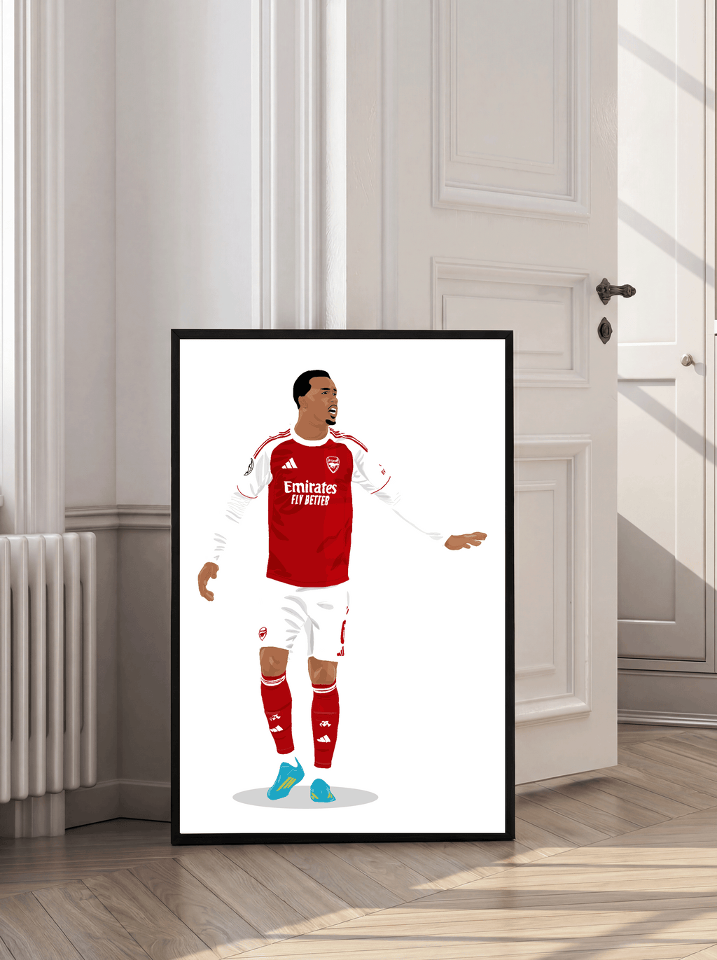 Gabriel  Magalhães - Arsenal Illustration Poster