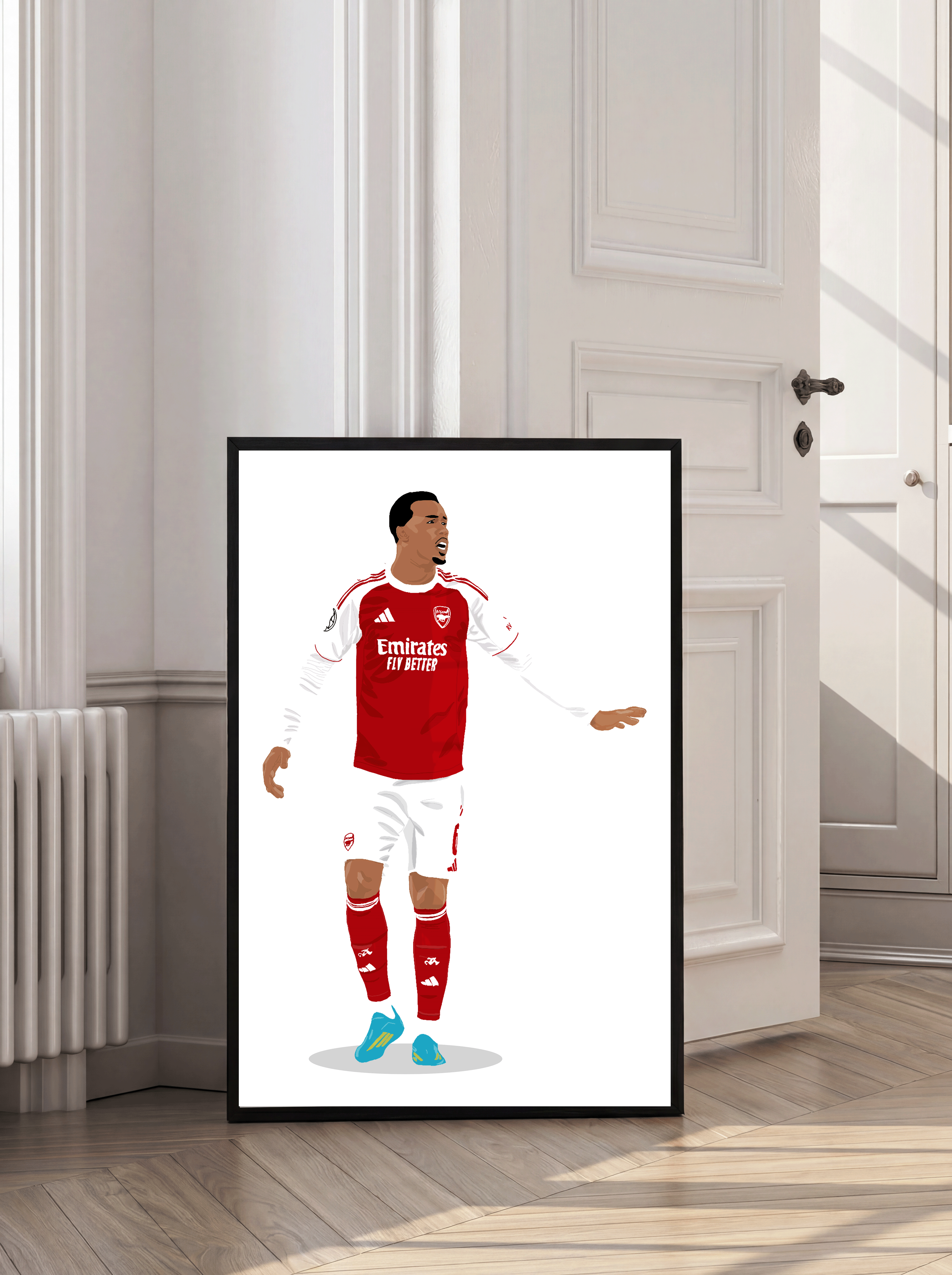 Gabriel  Magalhães - Arsenal Illustration Poster
