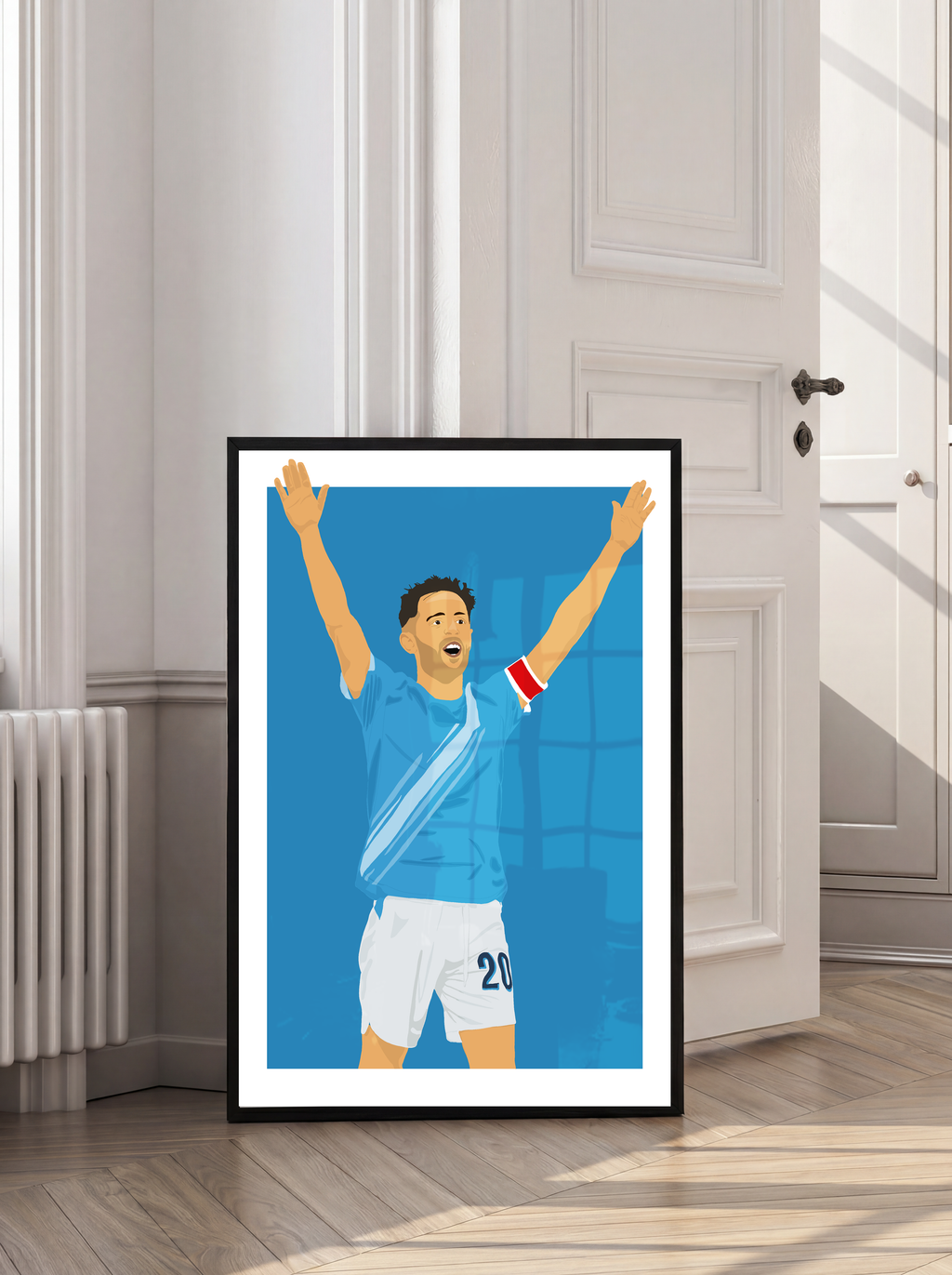Bernardo Silva - Manchester City Illustration Poster